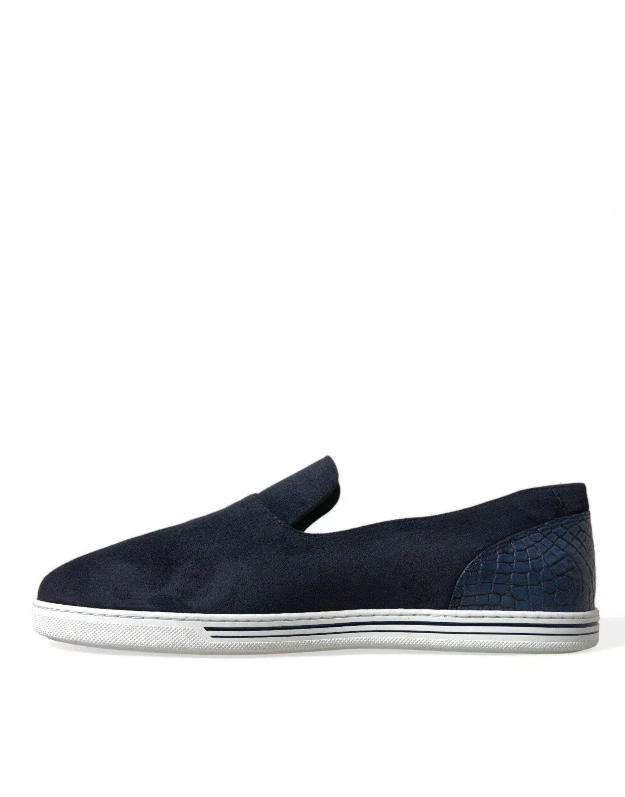 Blauwe suède Caiman loafers Saint Tropez schoenen