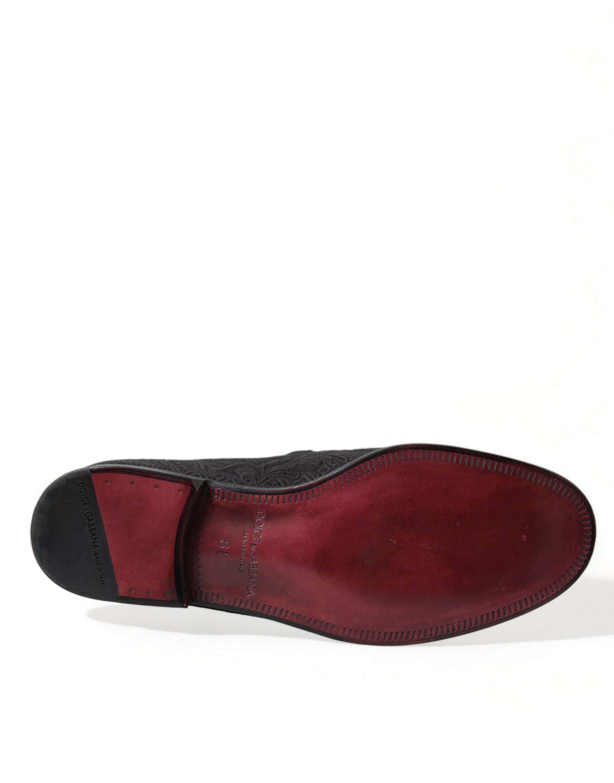 Zwarte brokaat heren instap loafer schoenen