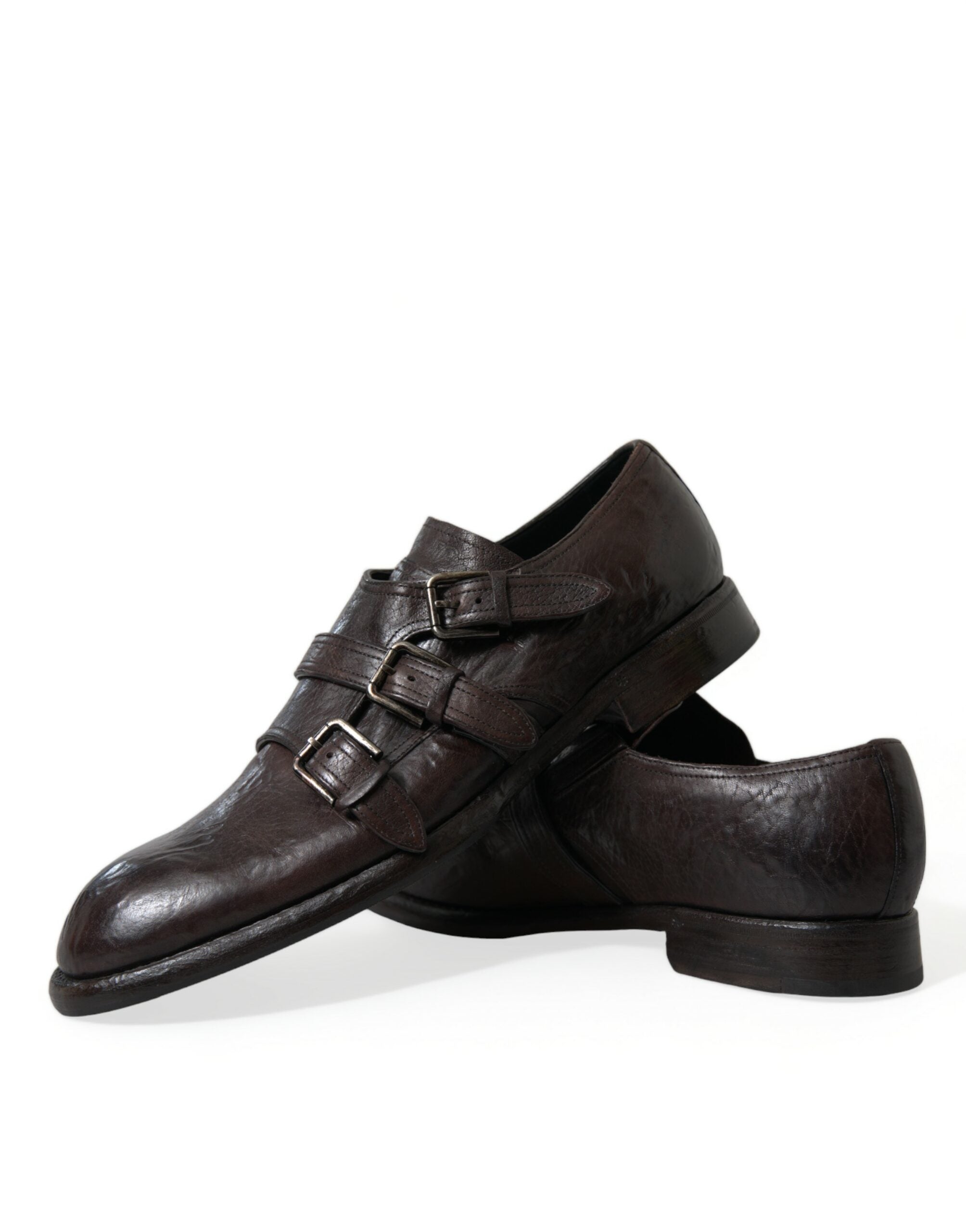 Bruine leren band formele schoenen