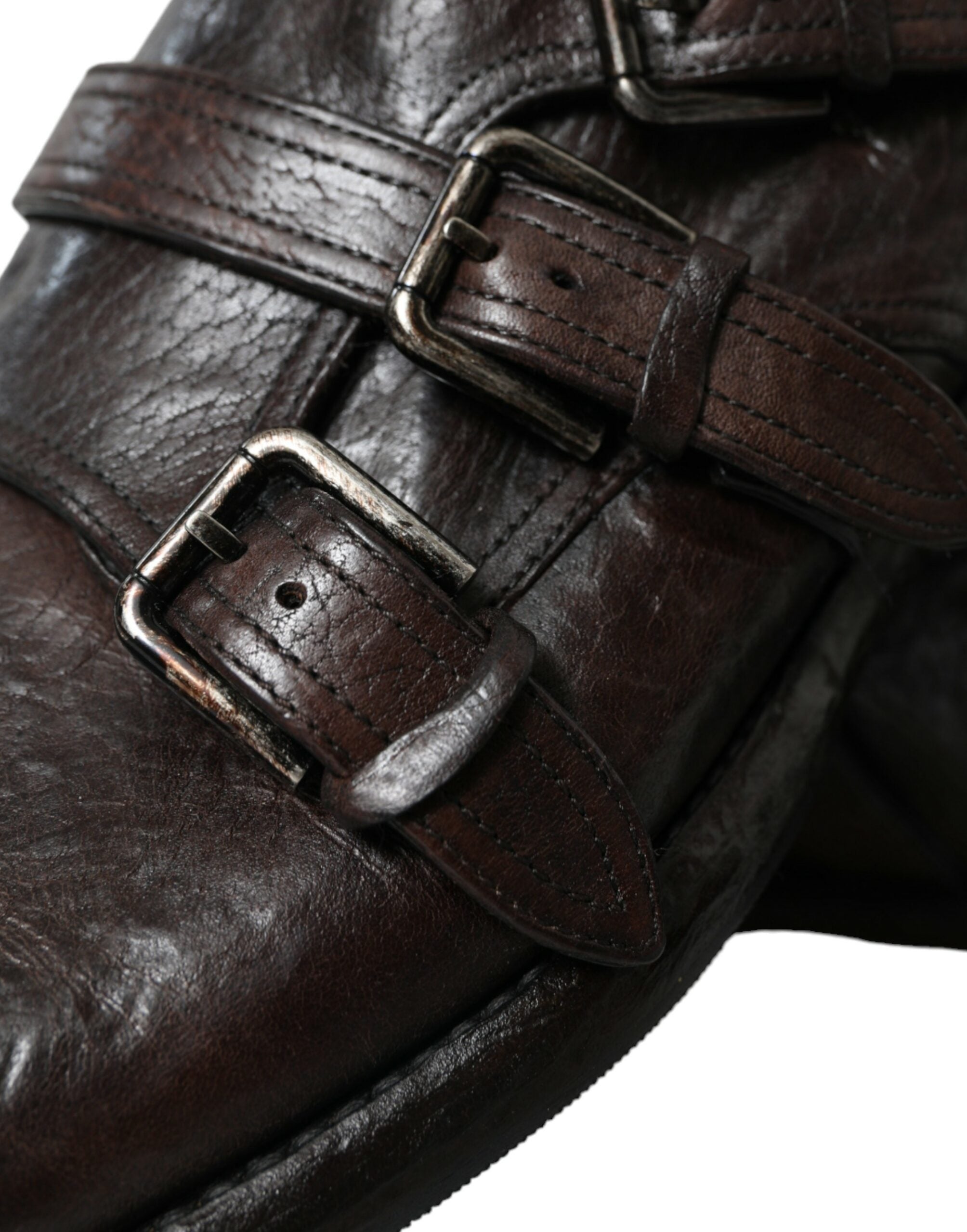 Bruine leren band formele schoenen