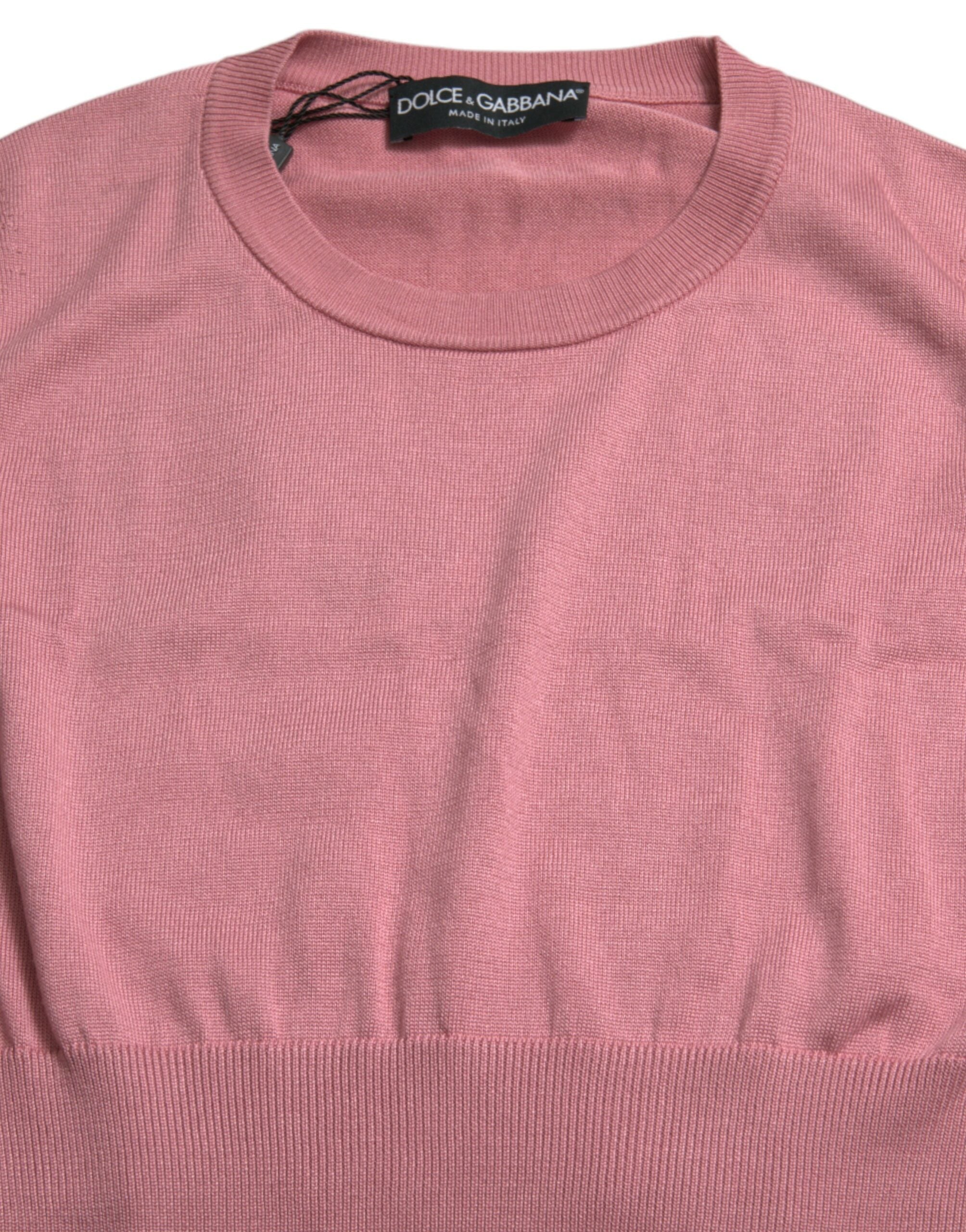 Roze tanktop met ronde hals en korte mouwen