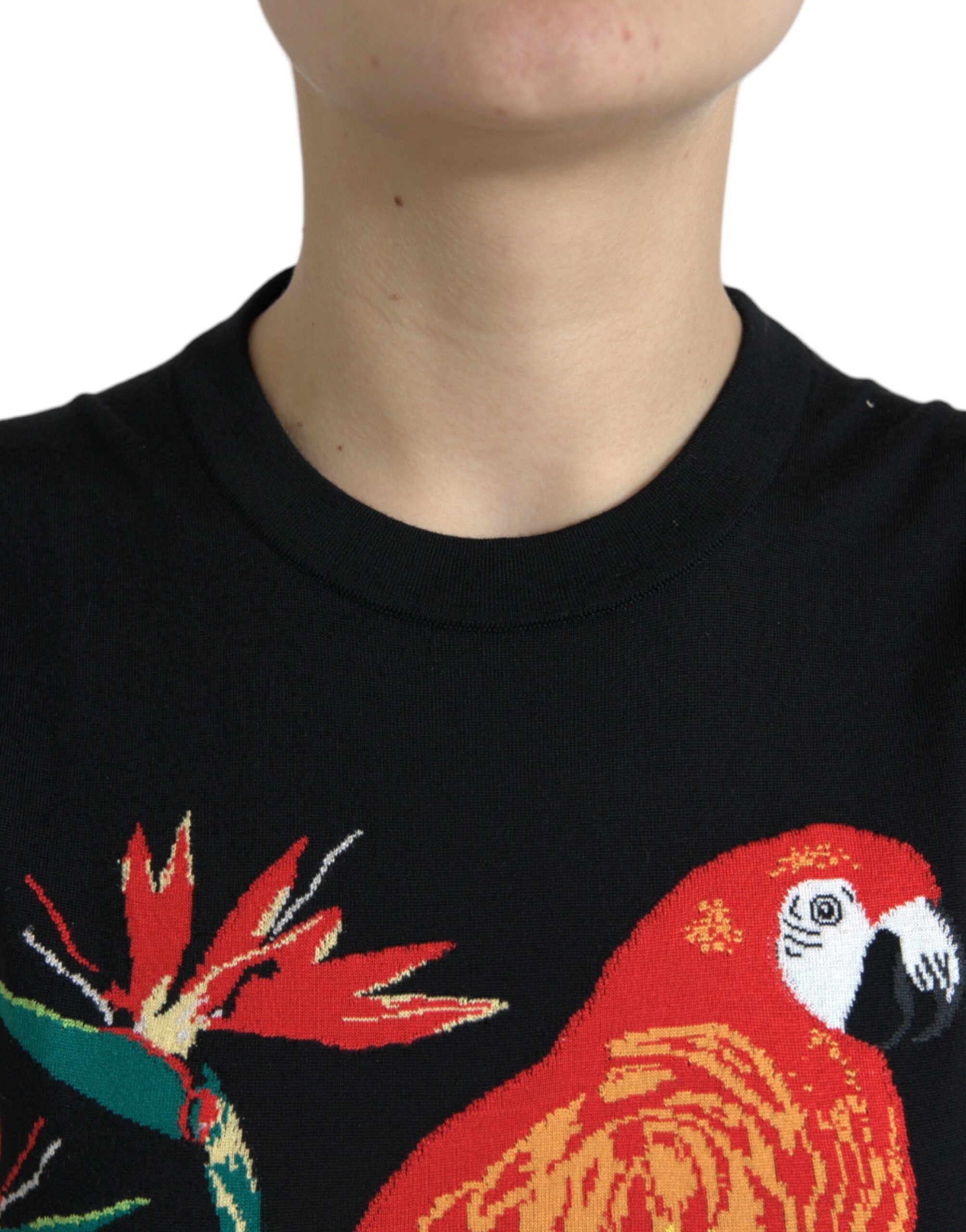 Zwarte Jungle Crew Neck Mouwloze Tanktop