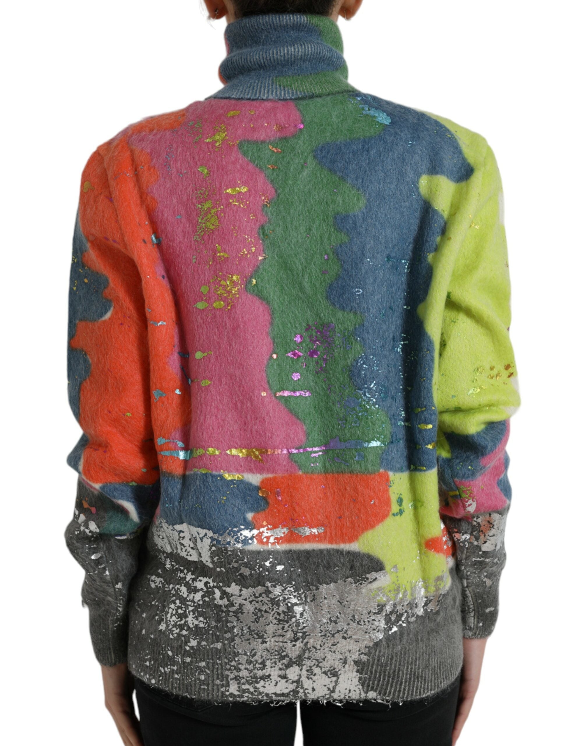 Veelkleurige Mohair coltrui