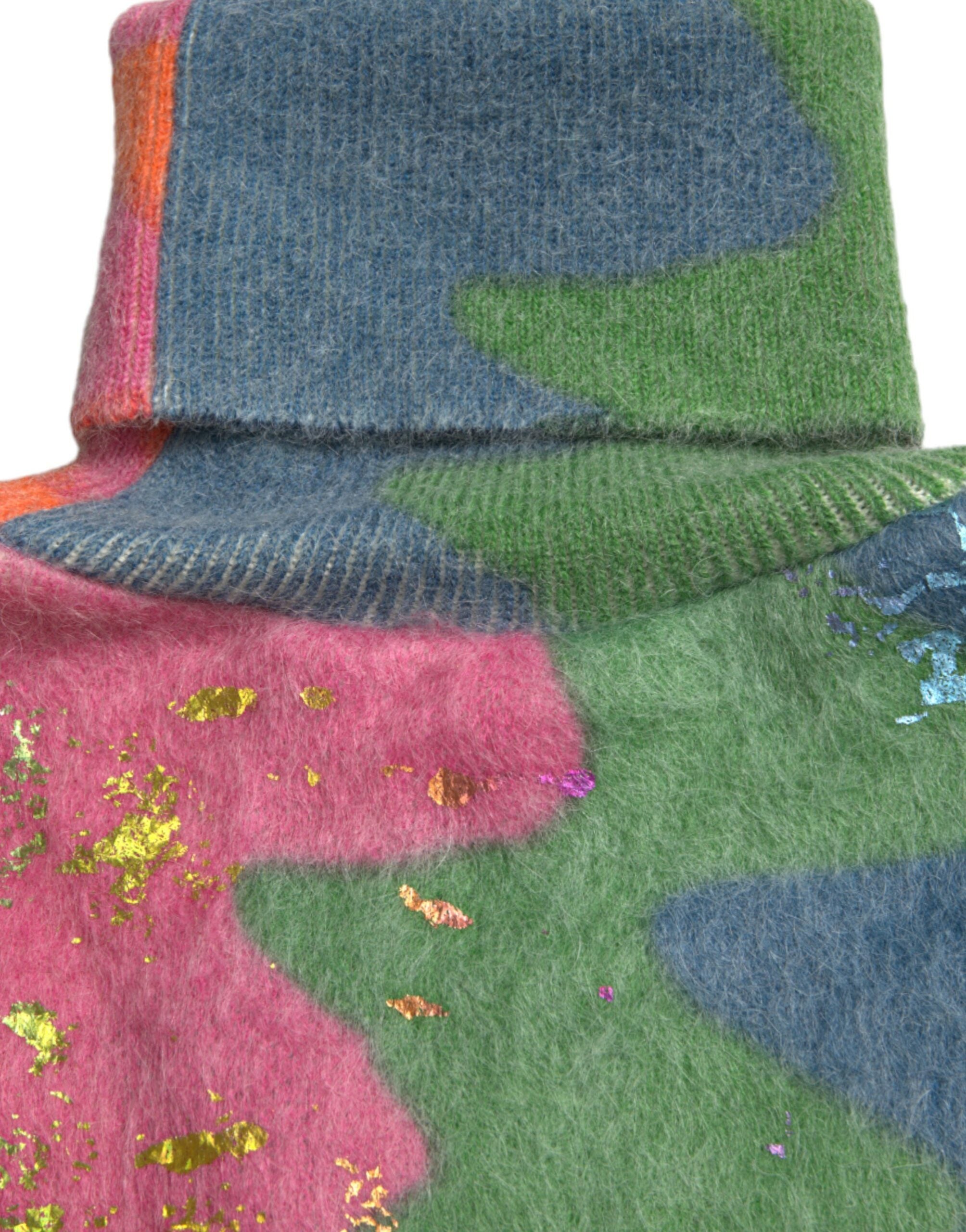 Veelkleurige Mohair coltrui