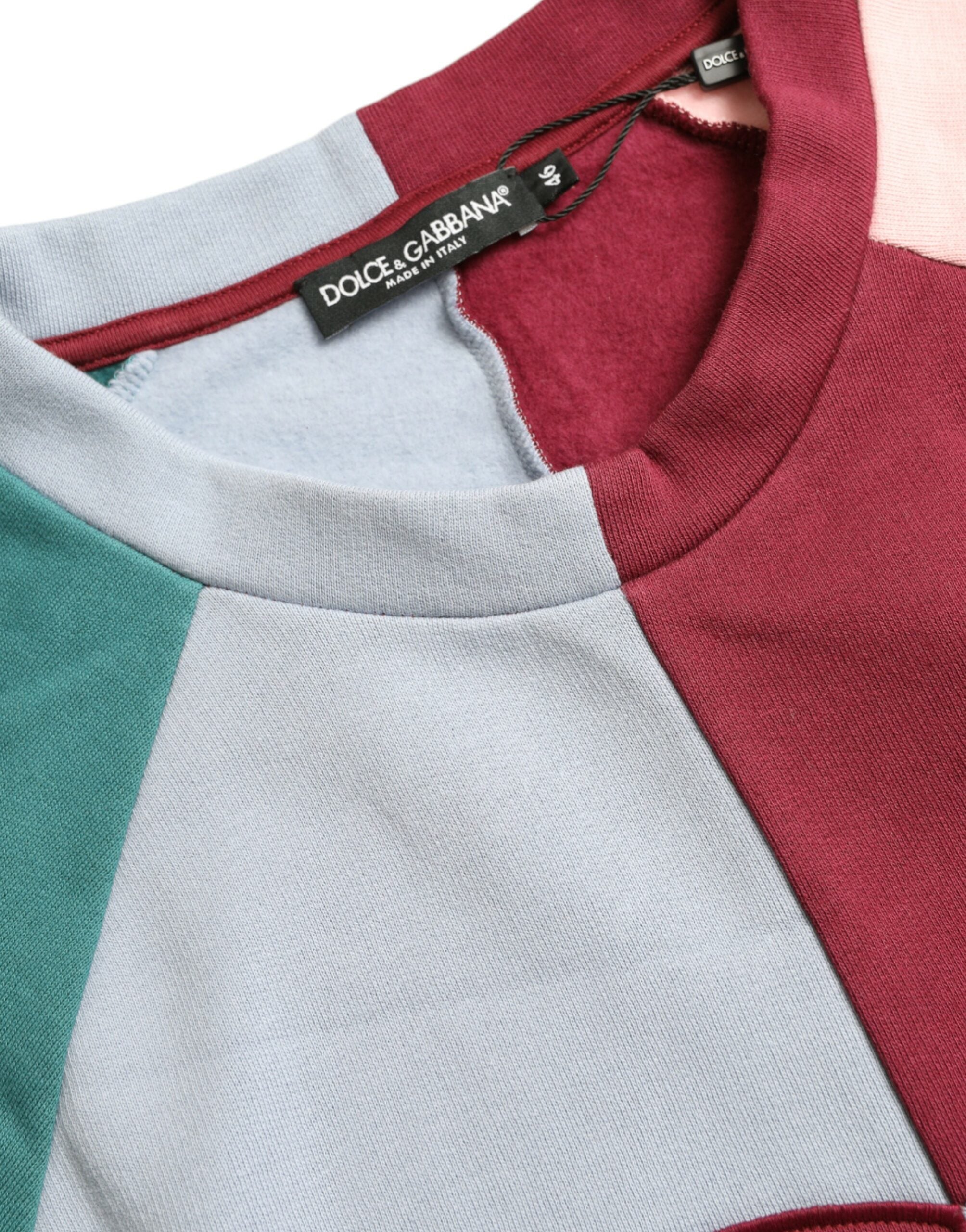 Multicolor katoenen ronde hals trui