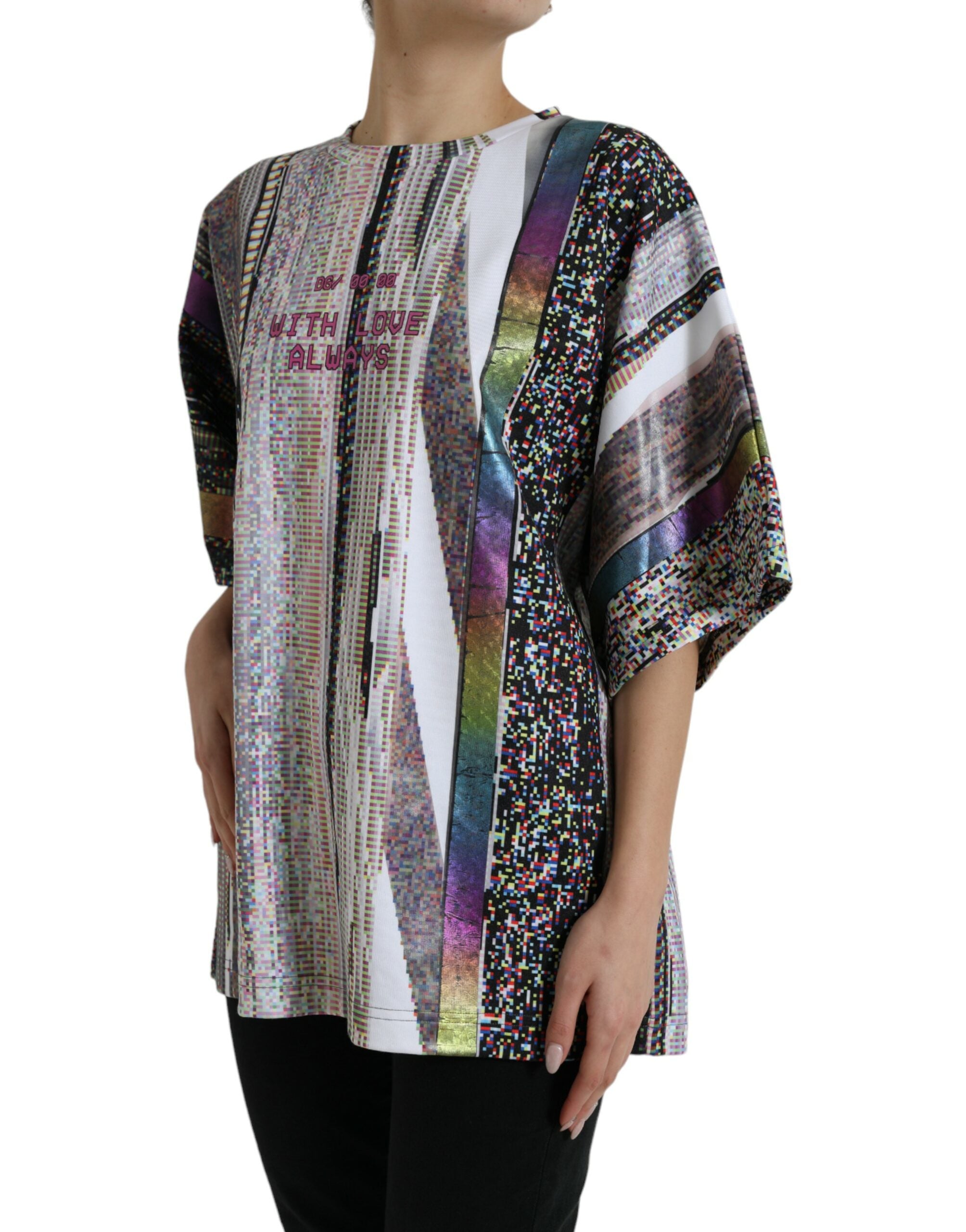 Multicolor T-shirt met altijd liefdesprint
