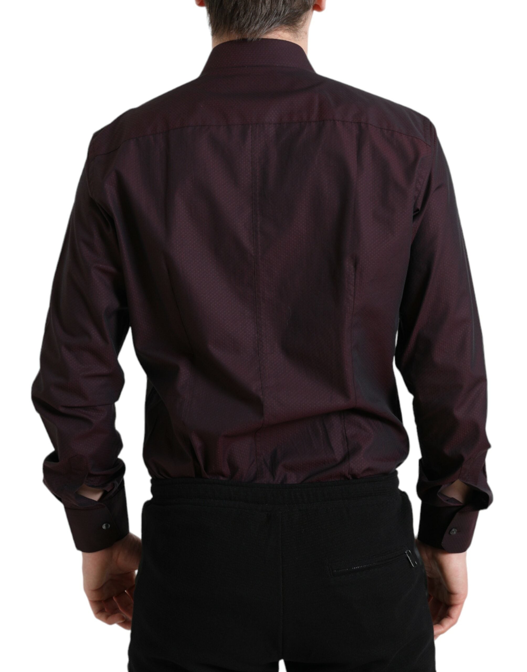 Maroon Jacquard Formele Jurk MARTINI Shirt