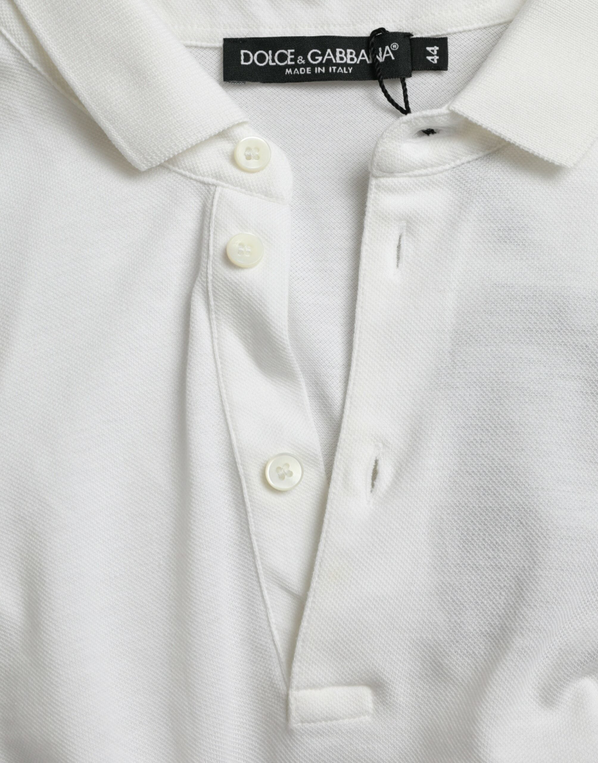 Wit kraag T-shirt met korte mouwen en kroon