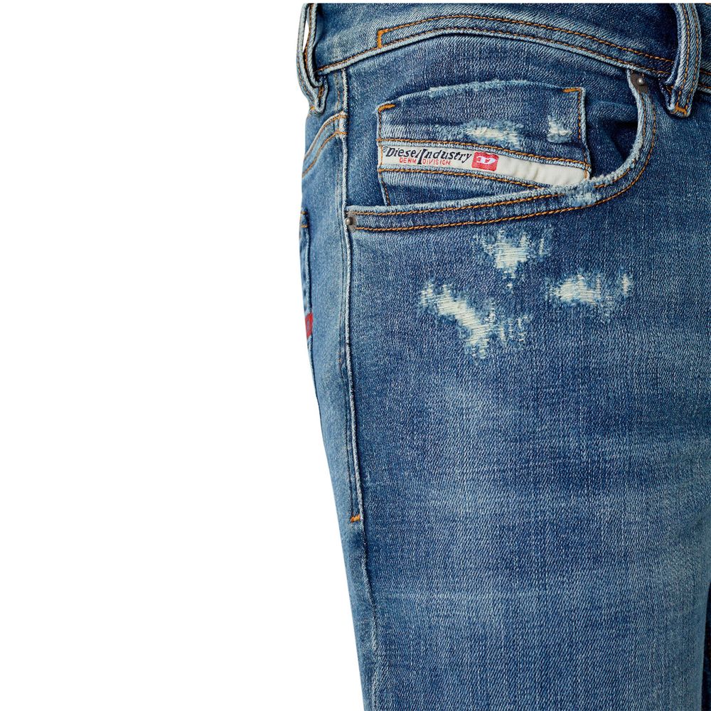Blauwe katoenen skinny jeans voor heren