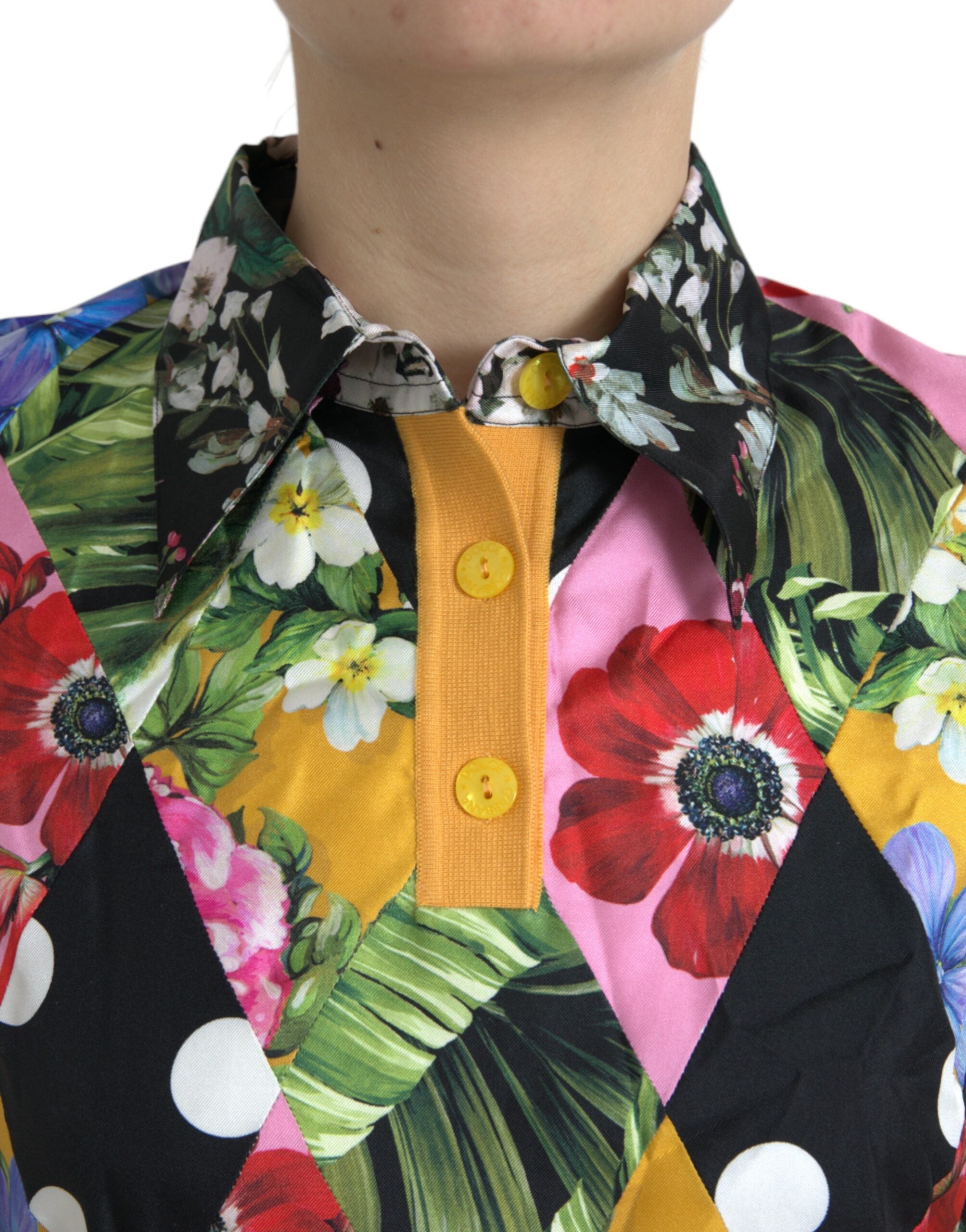 Multicolor Patchwork Kasjmier Henley Trui