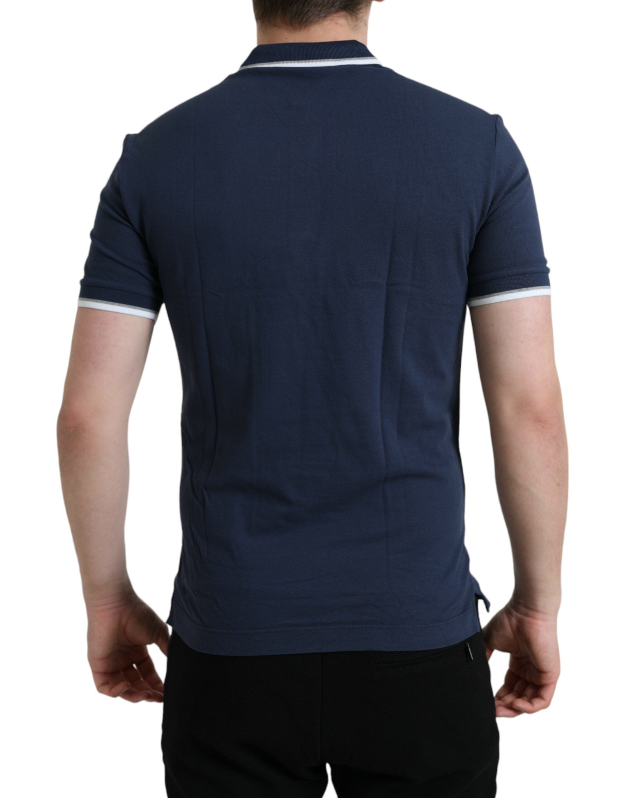 Blue Crown Patch katoenen poloshirt met kraag voor heren