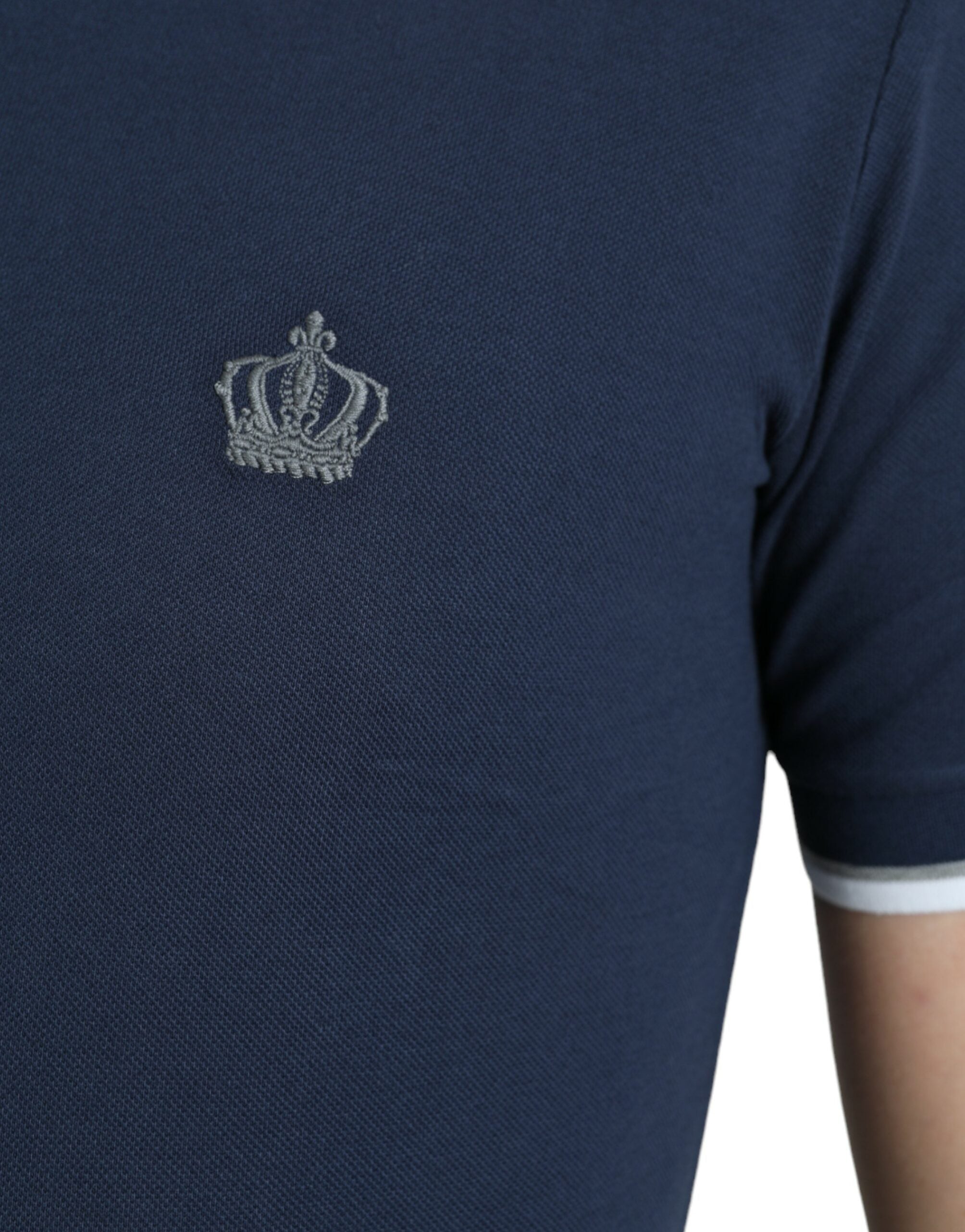 Blue Crown Patch katoenen poloshirt met kraag voor heren