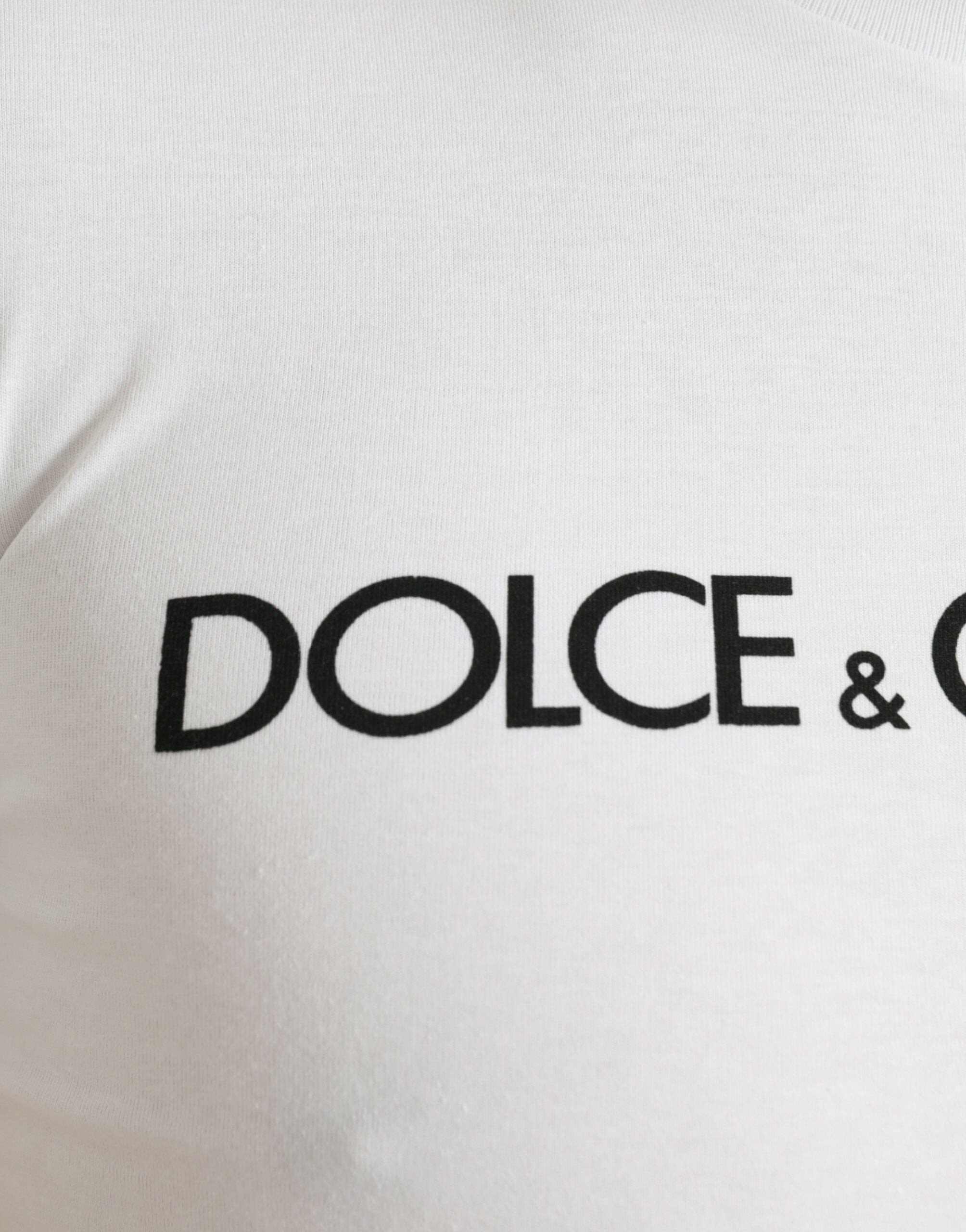 Wit T-shirt met ronde hals en logoprint van katoen