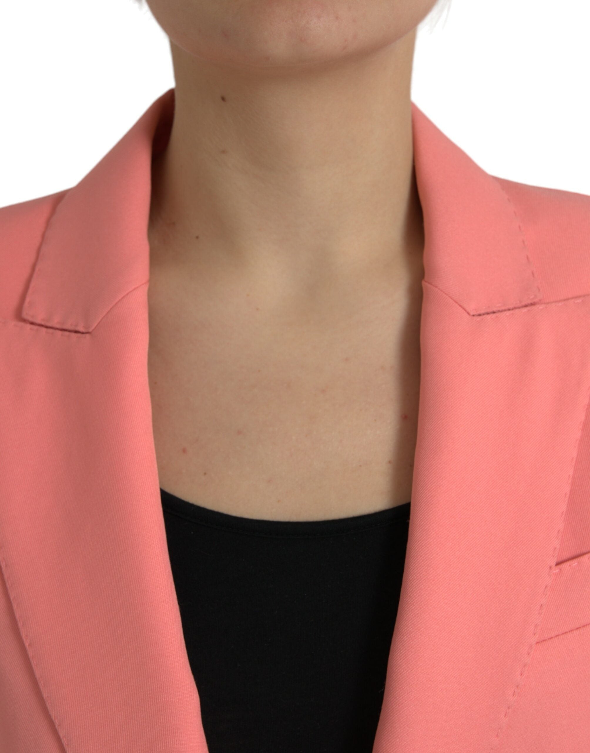 Roze polyester enkelrijs blazerjasje