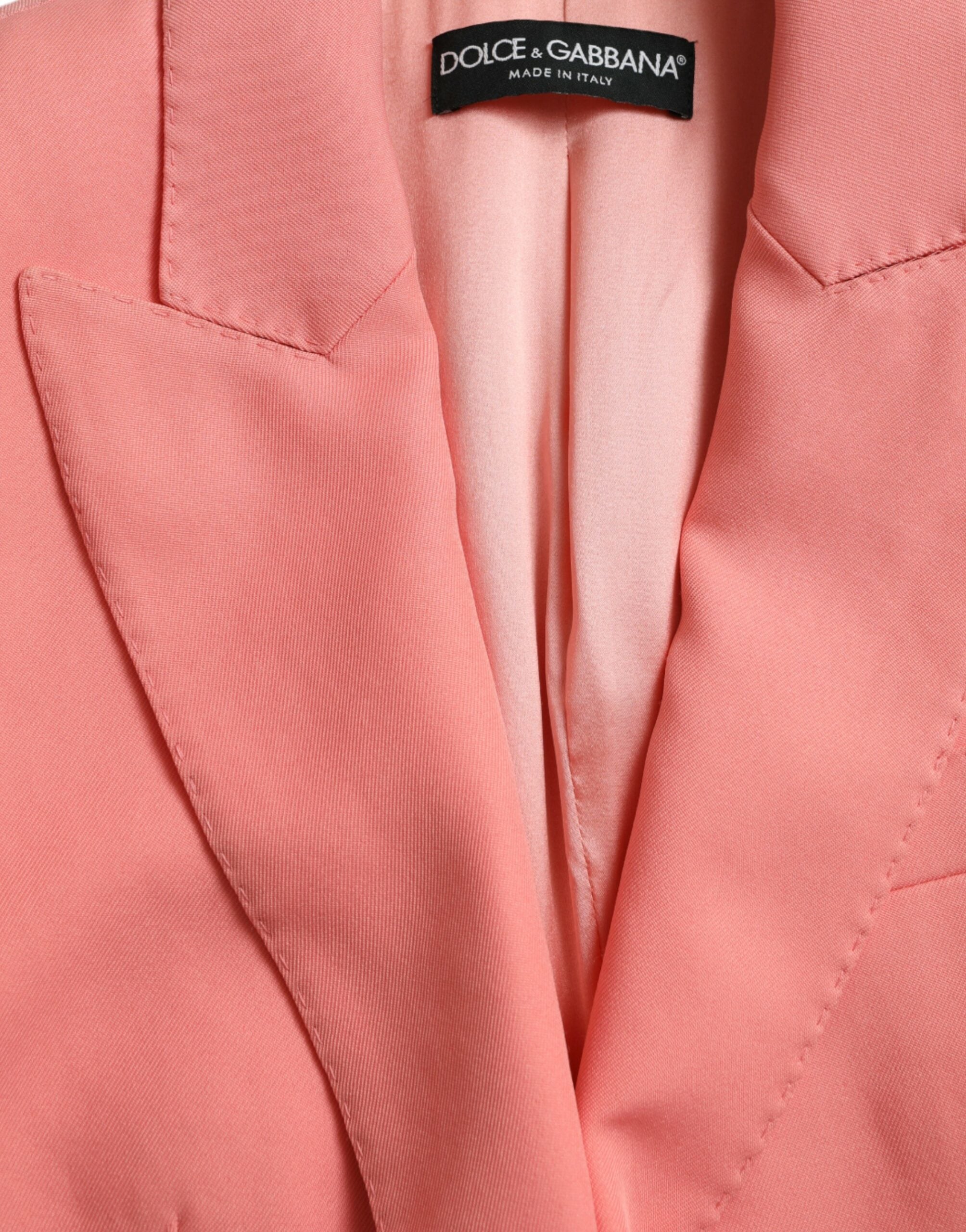 Roze polyester enkelrijs blazerjasje