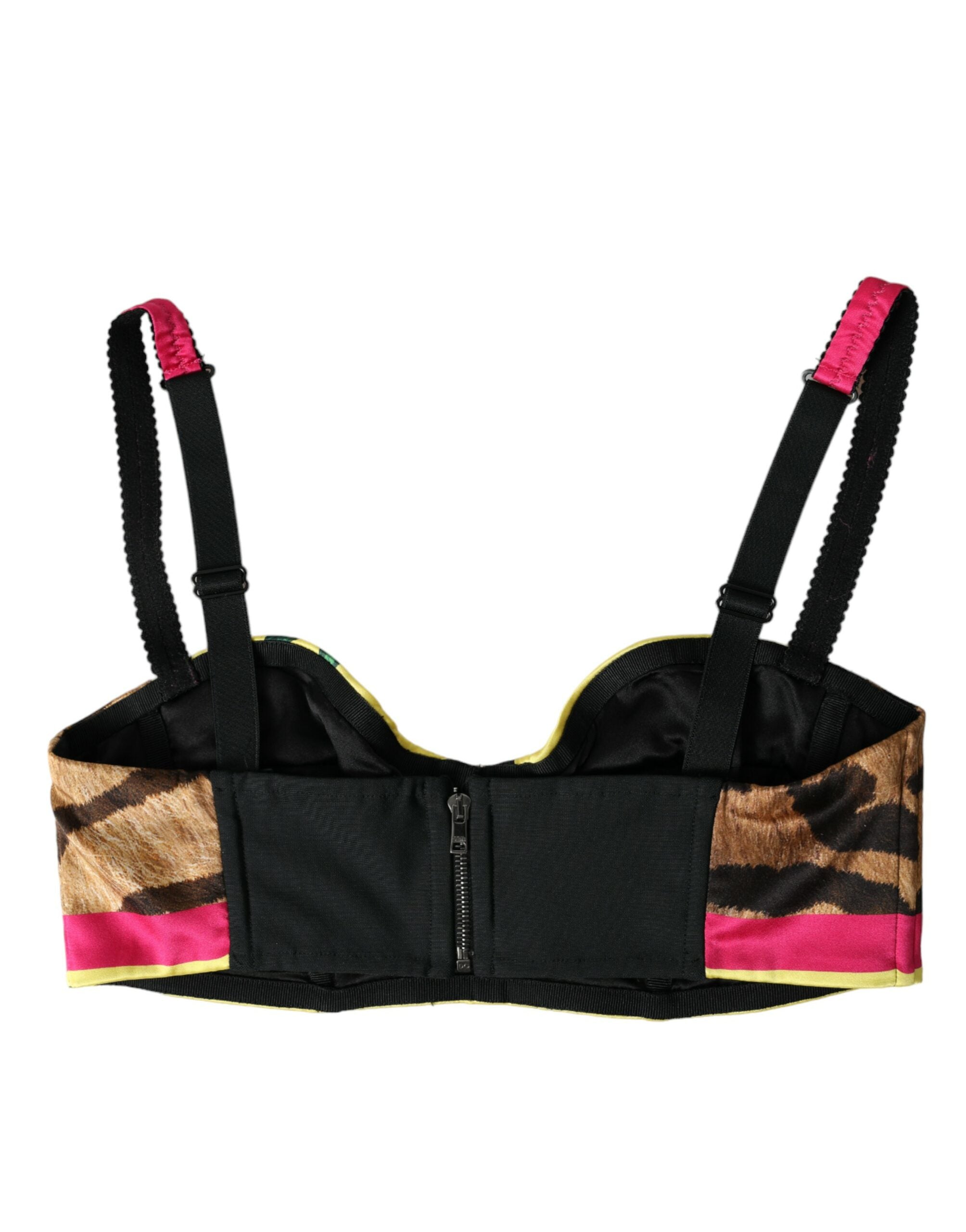 Meerkleurige bloemenprint mouwloze bustier crop top
