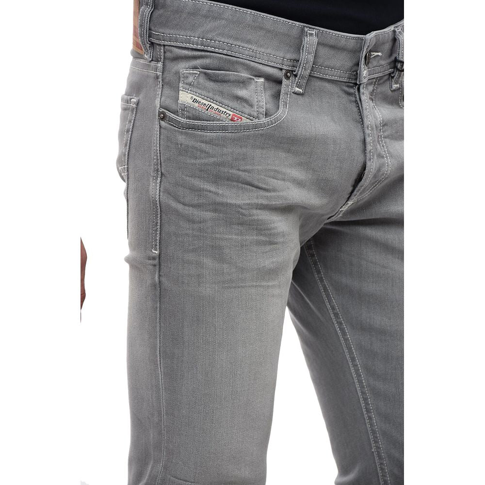 Grijze katoenen skinny jeans voor heren