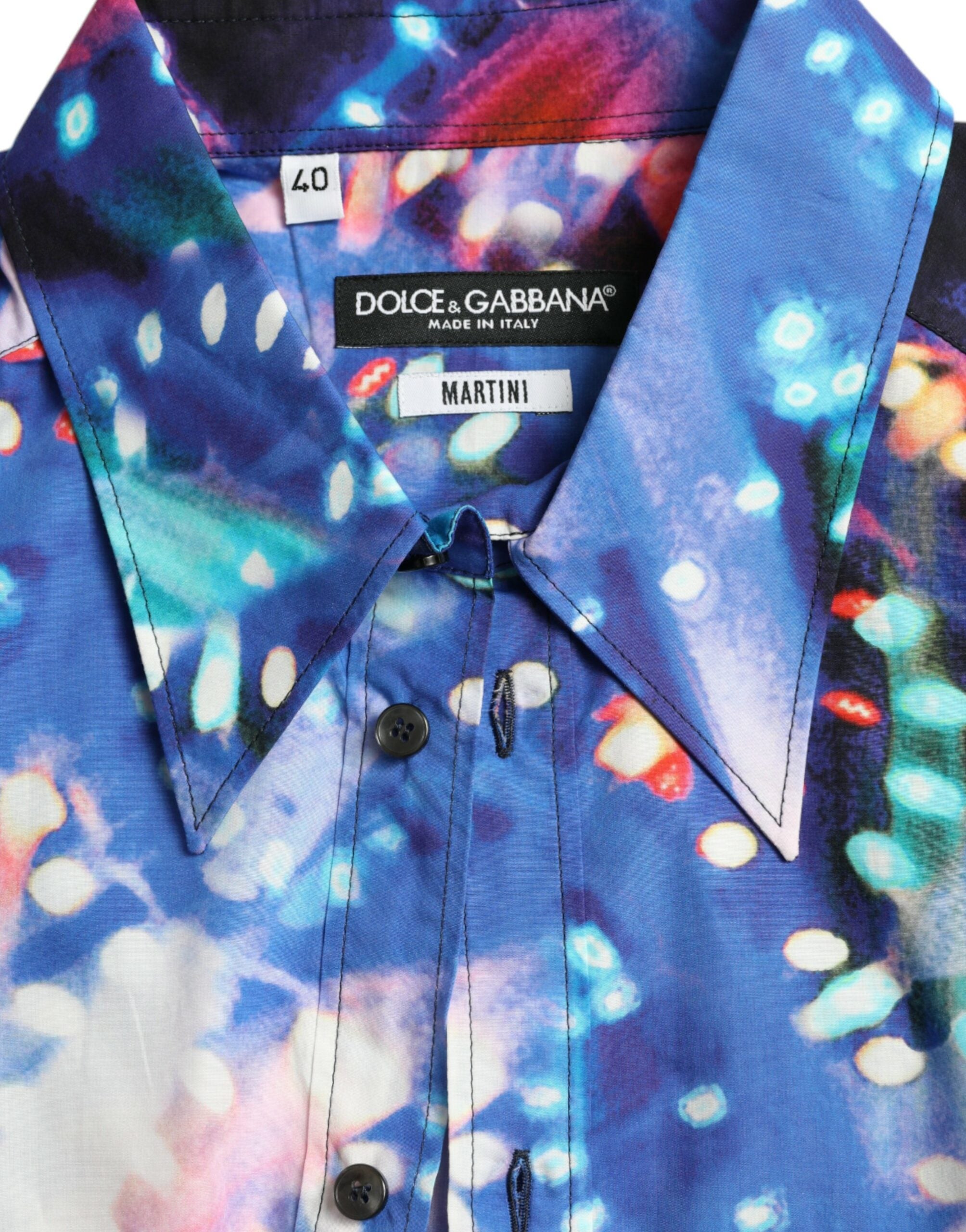 Multicolor Luminarie Slim MARTINI-overhemd