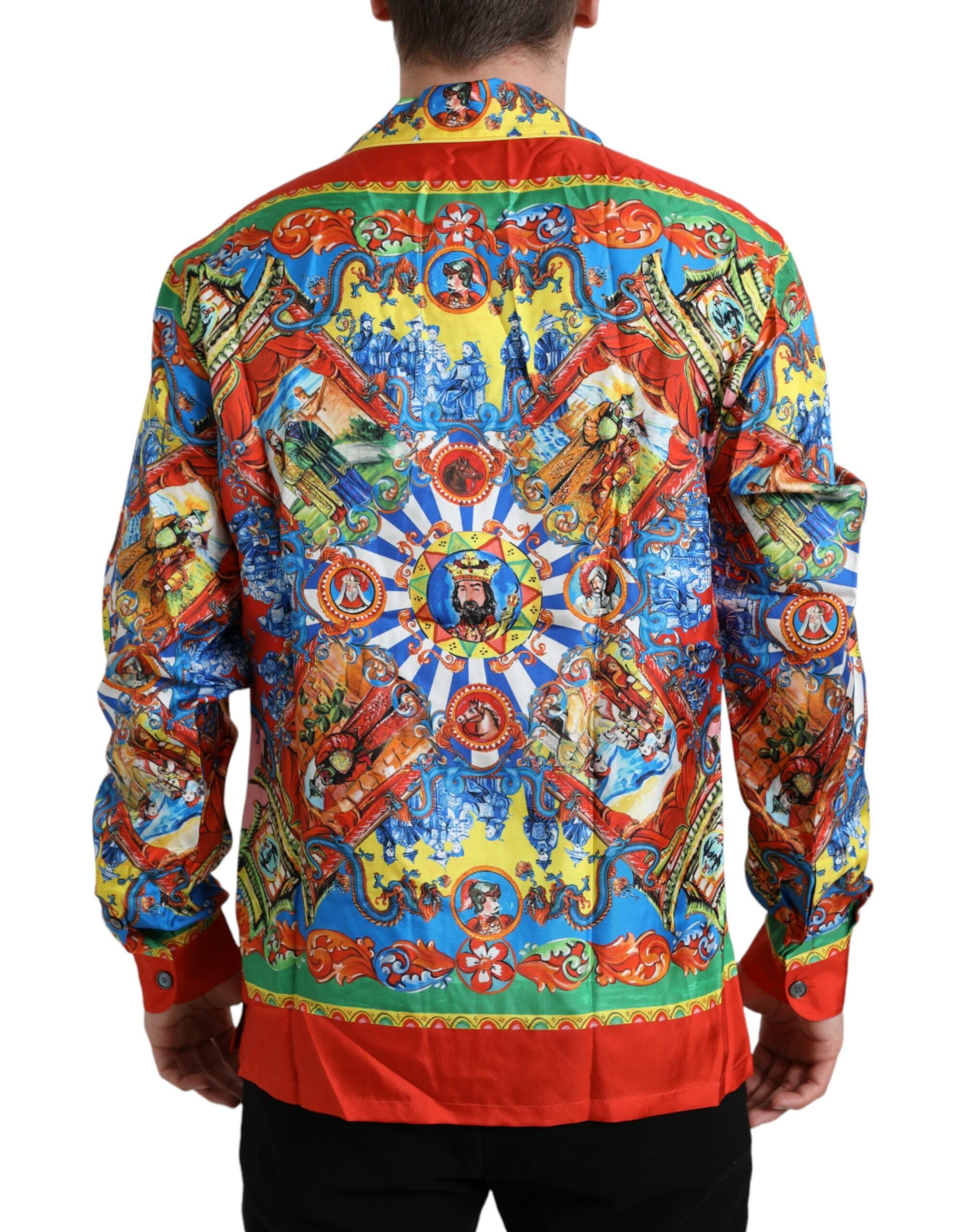 Casual overhemd met veelkleurig patroon en knoopjes