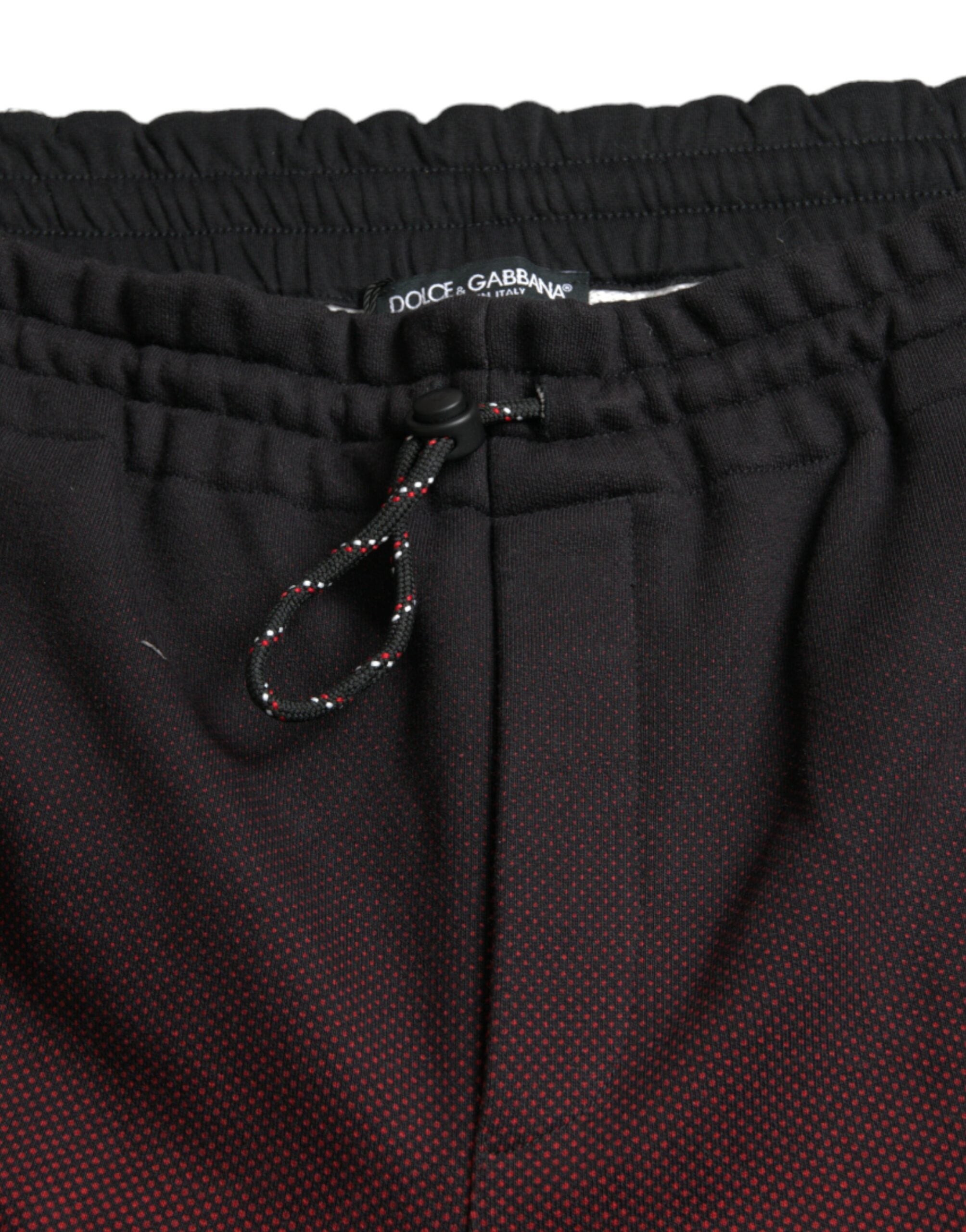 Rode luipaardprint katoenen bermudashorts