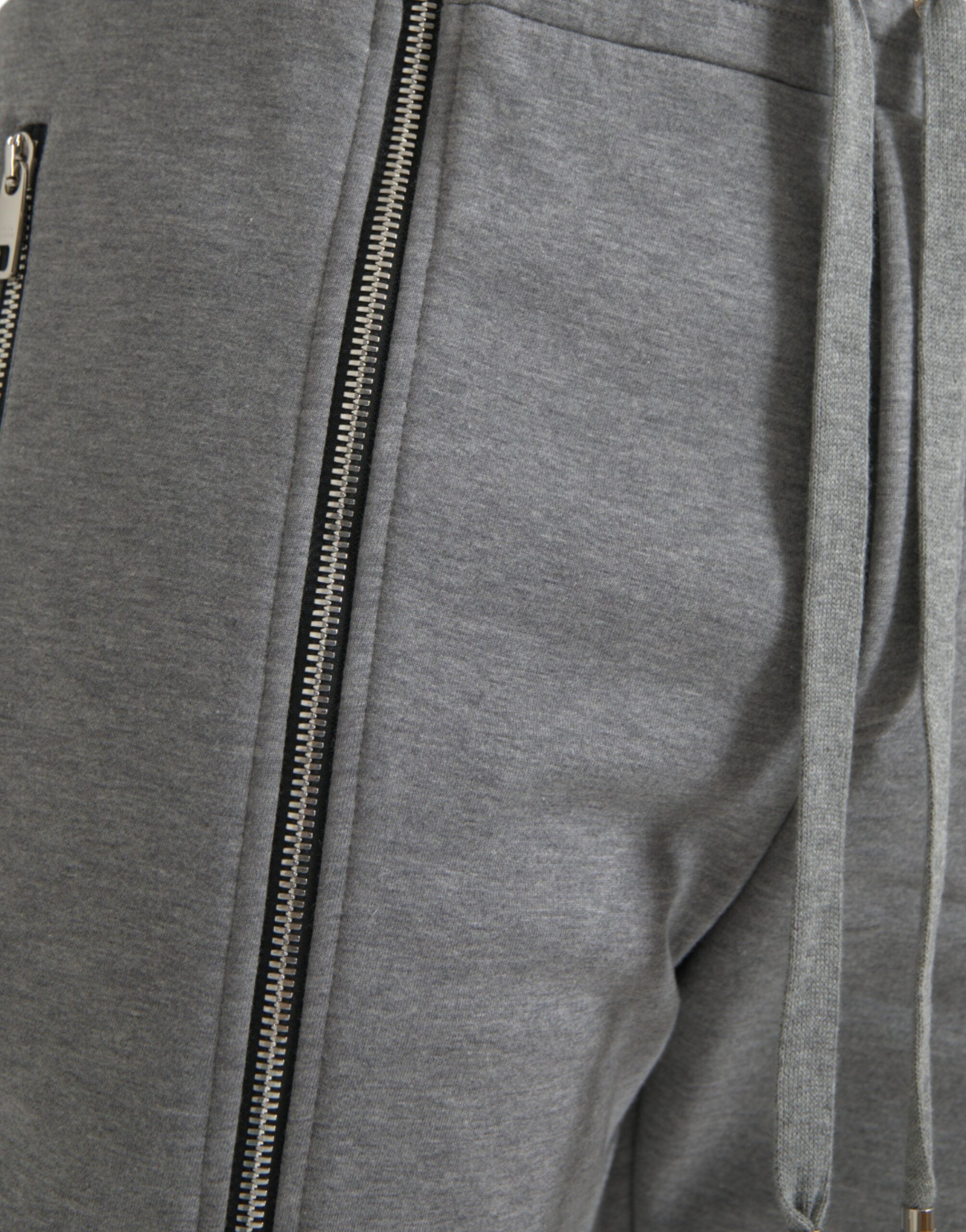 Grijze katoenen joggingbroek met skinny pasvorm