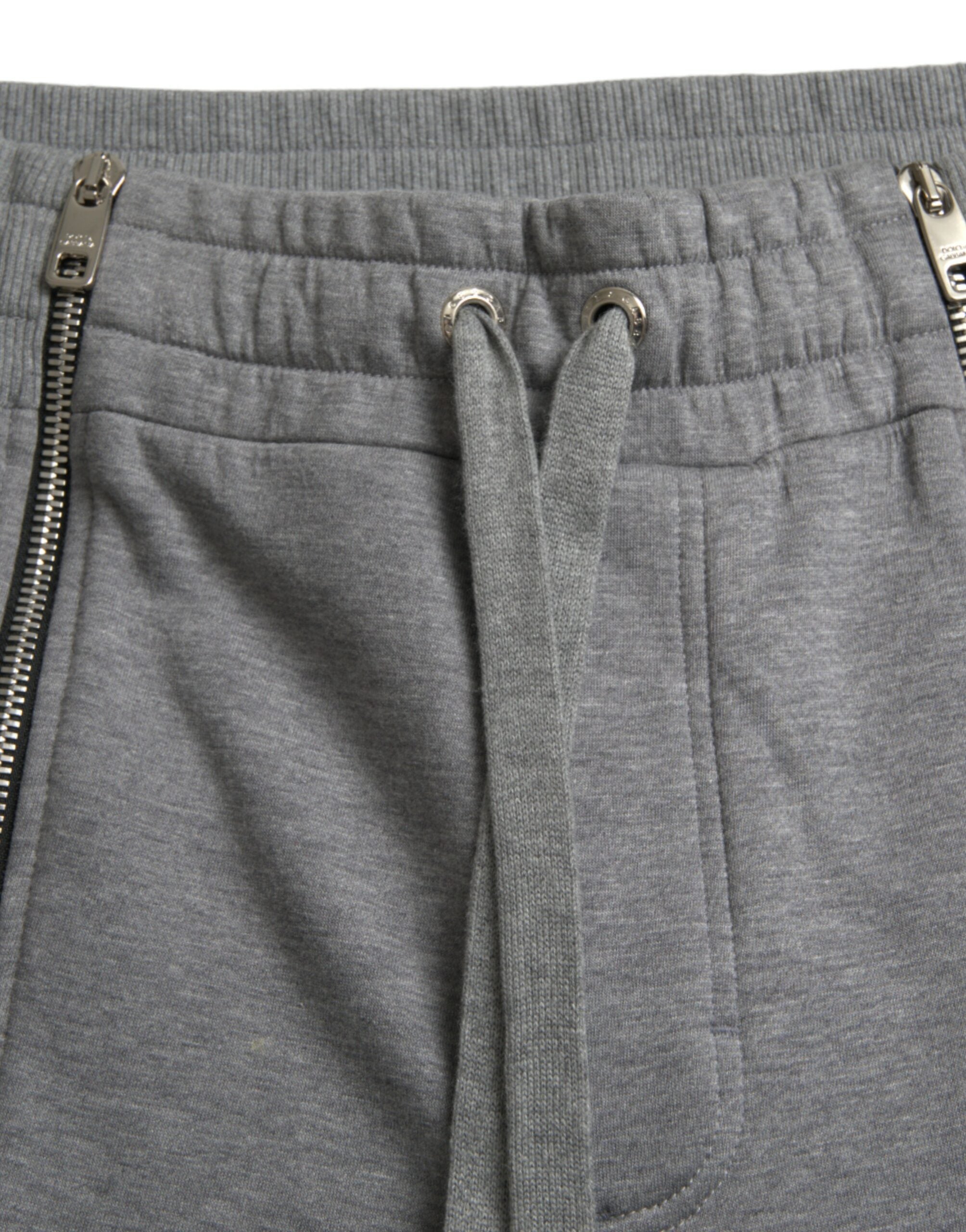 Grijze katoenen joggingbroek met skinny pasvorm