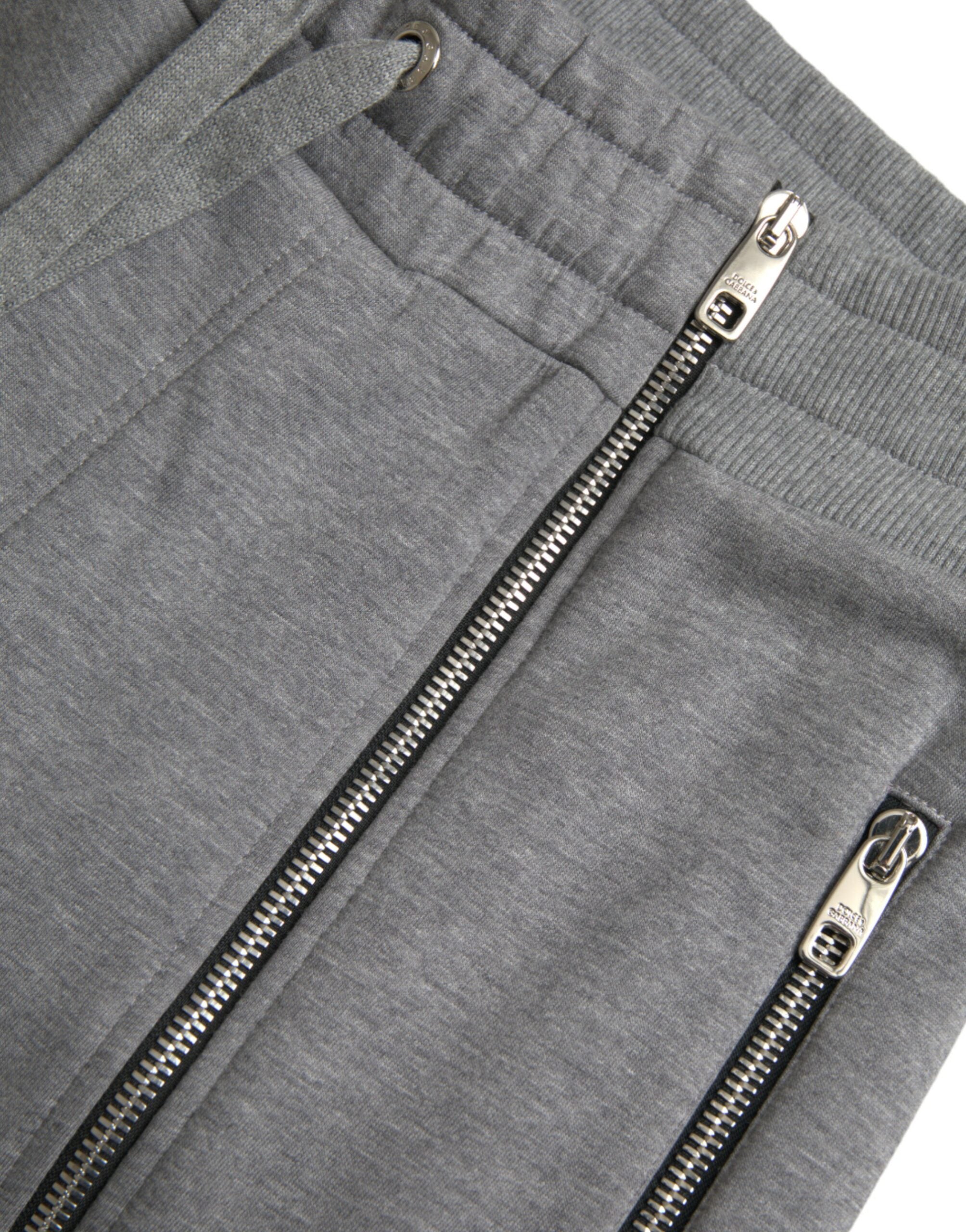 Grijze katoenen joggingbroek met skinny pasvorm