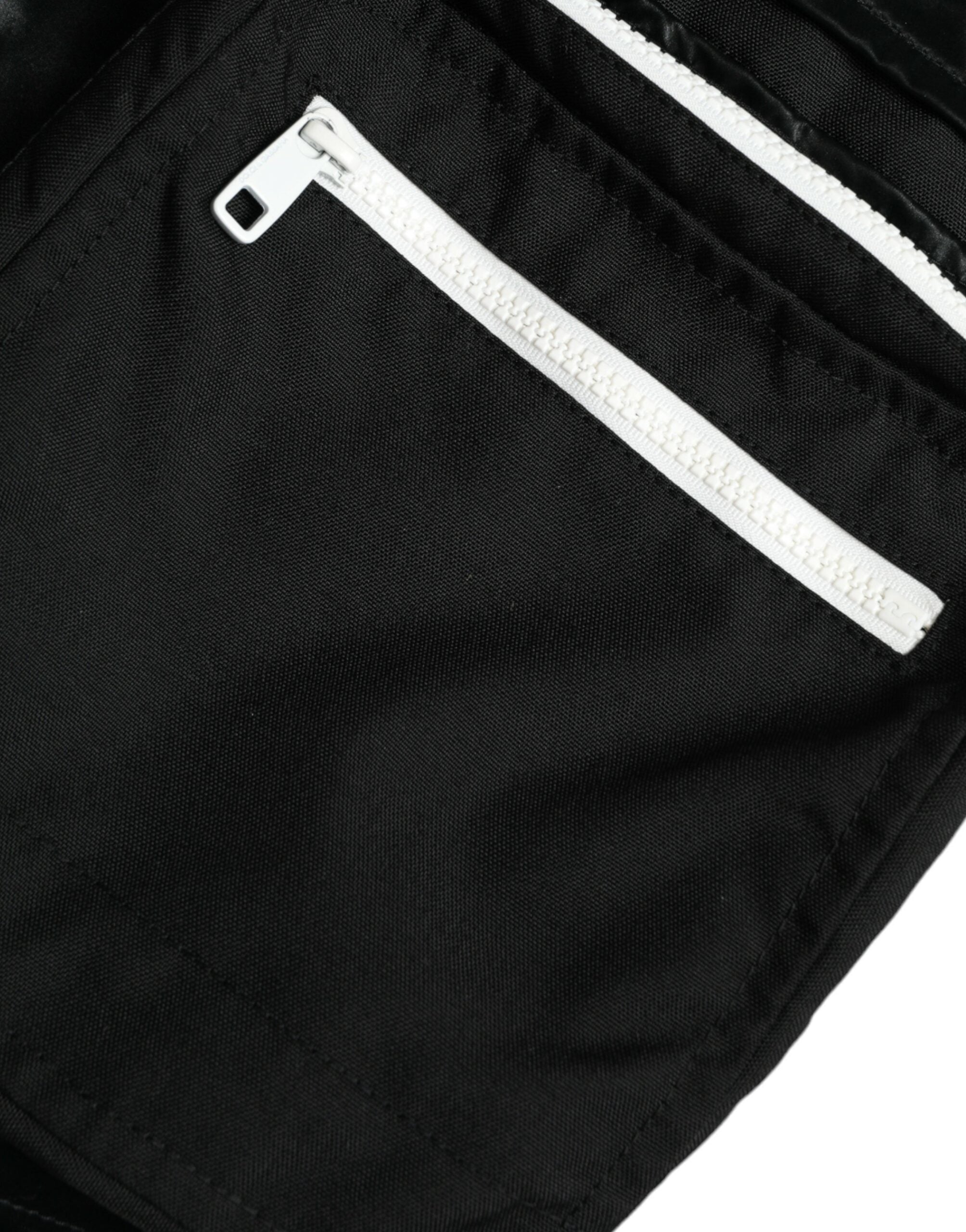 Zwarte nylon cargo joggingbroek voor heren