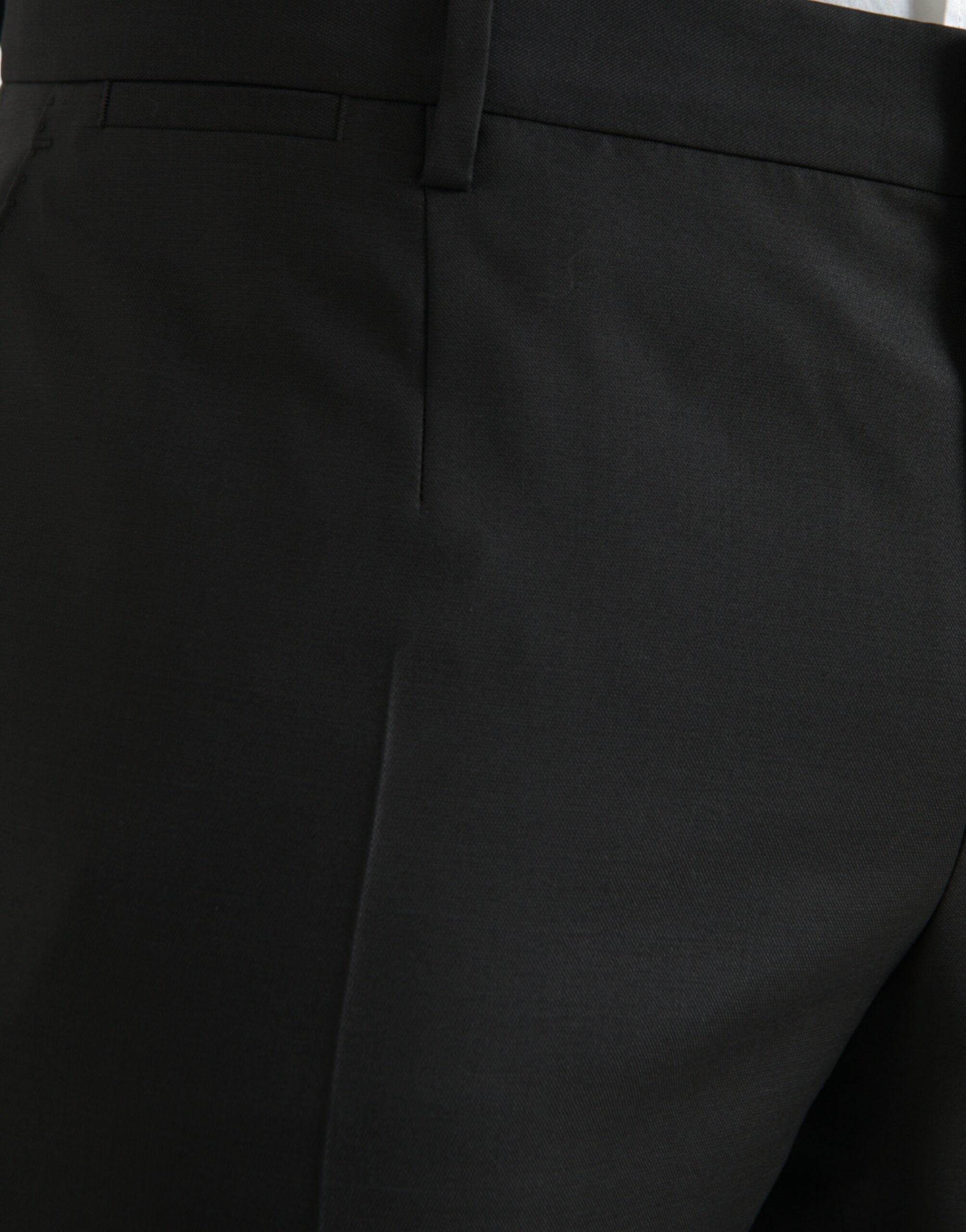 Zwarte wollen zijden skinny broek