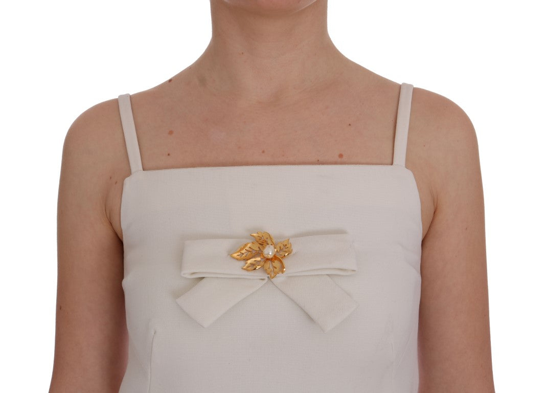Witte wollen stretch broche shiftjurk