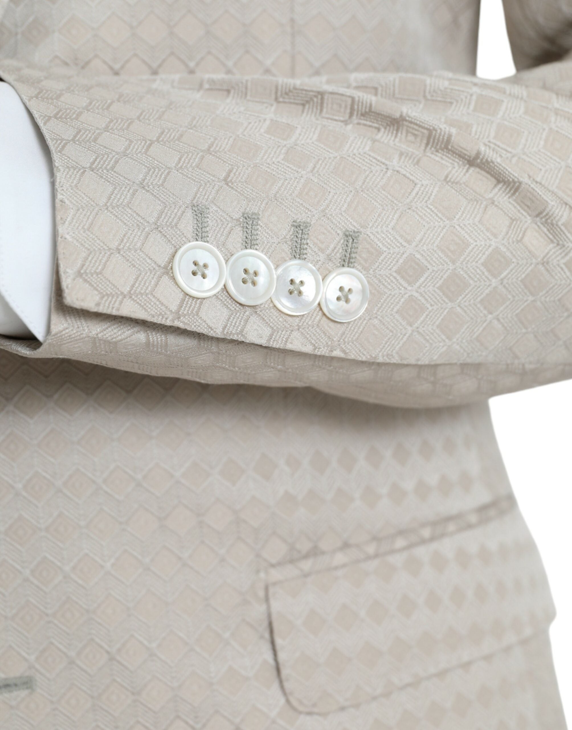 Beige MARTINI enkelrijsjasblazer