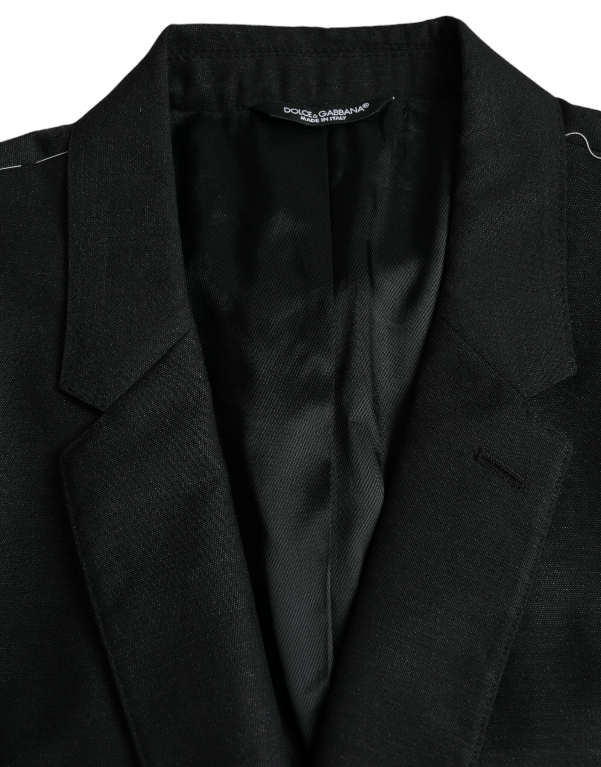 Zwarte wollen single-breasted jasblazer