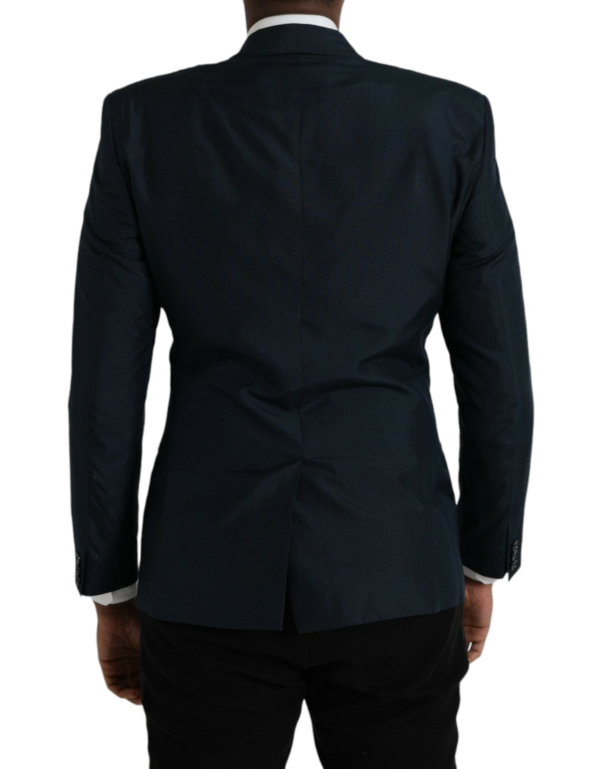 Blauwe GOUDEN Notch Single Breasted Blazer