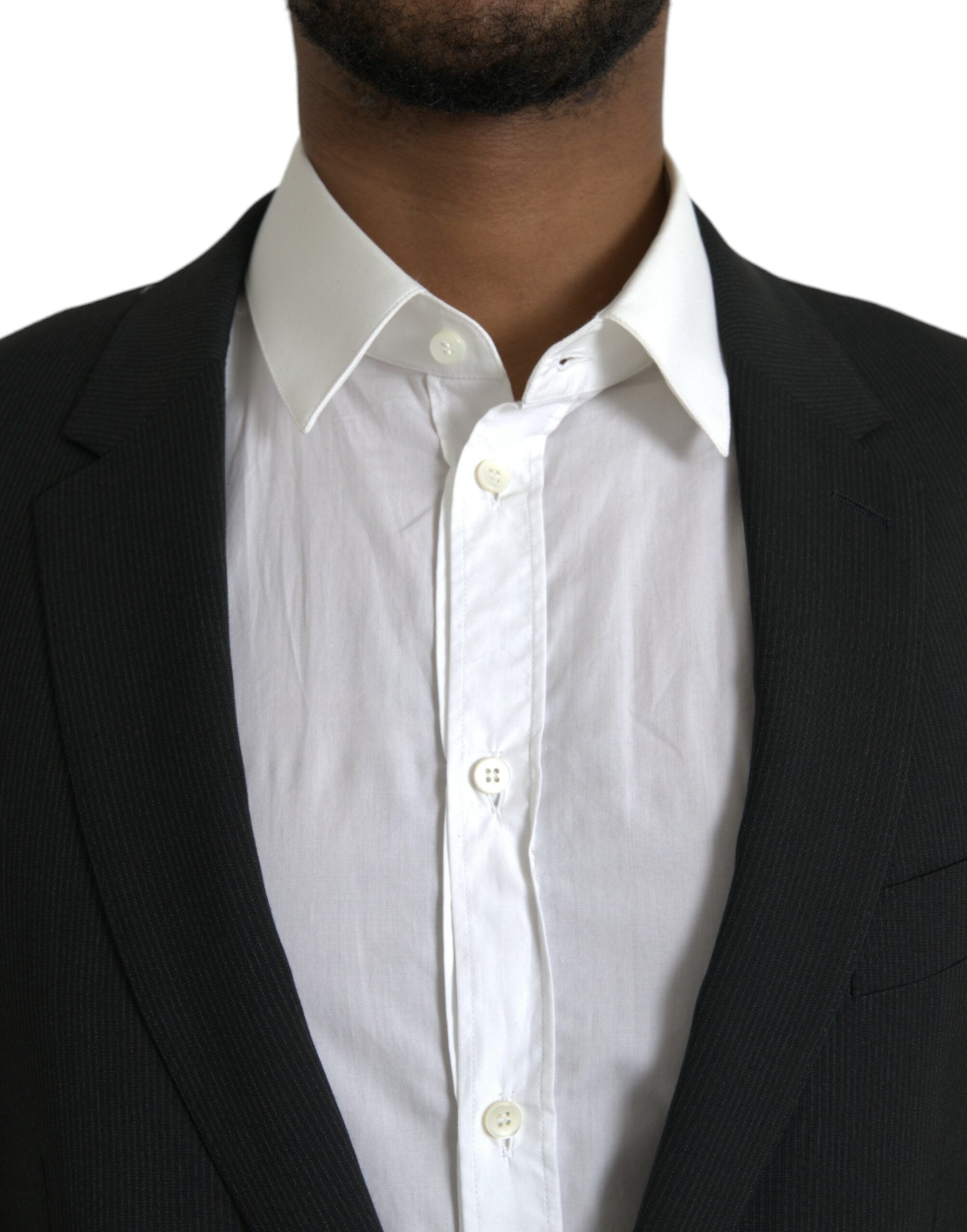 Blauwe MARTINI sjaal enkelrijs blazer