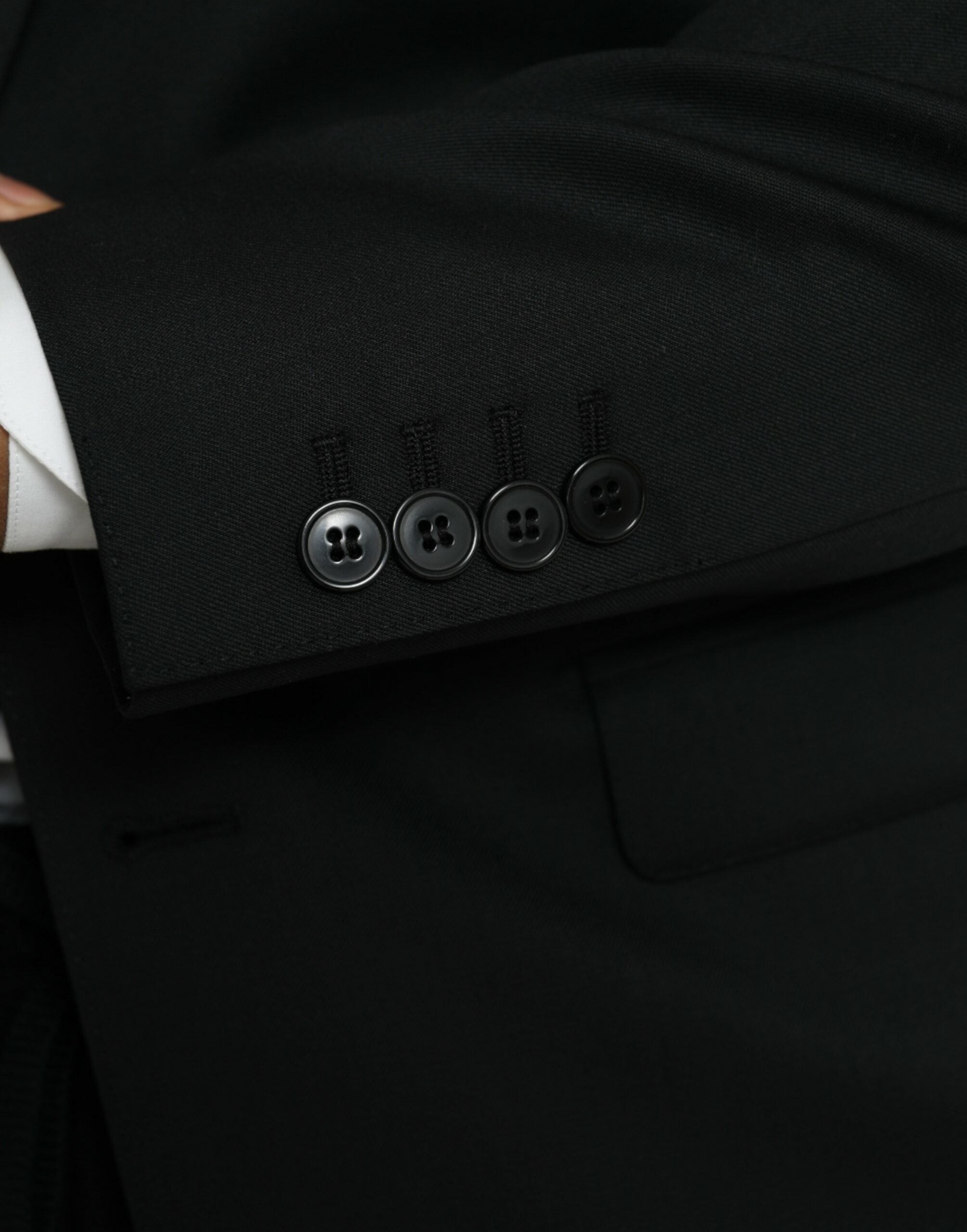 Zwarte wollen MARTINI enkelrijsblazer