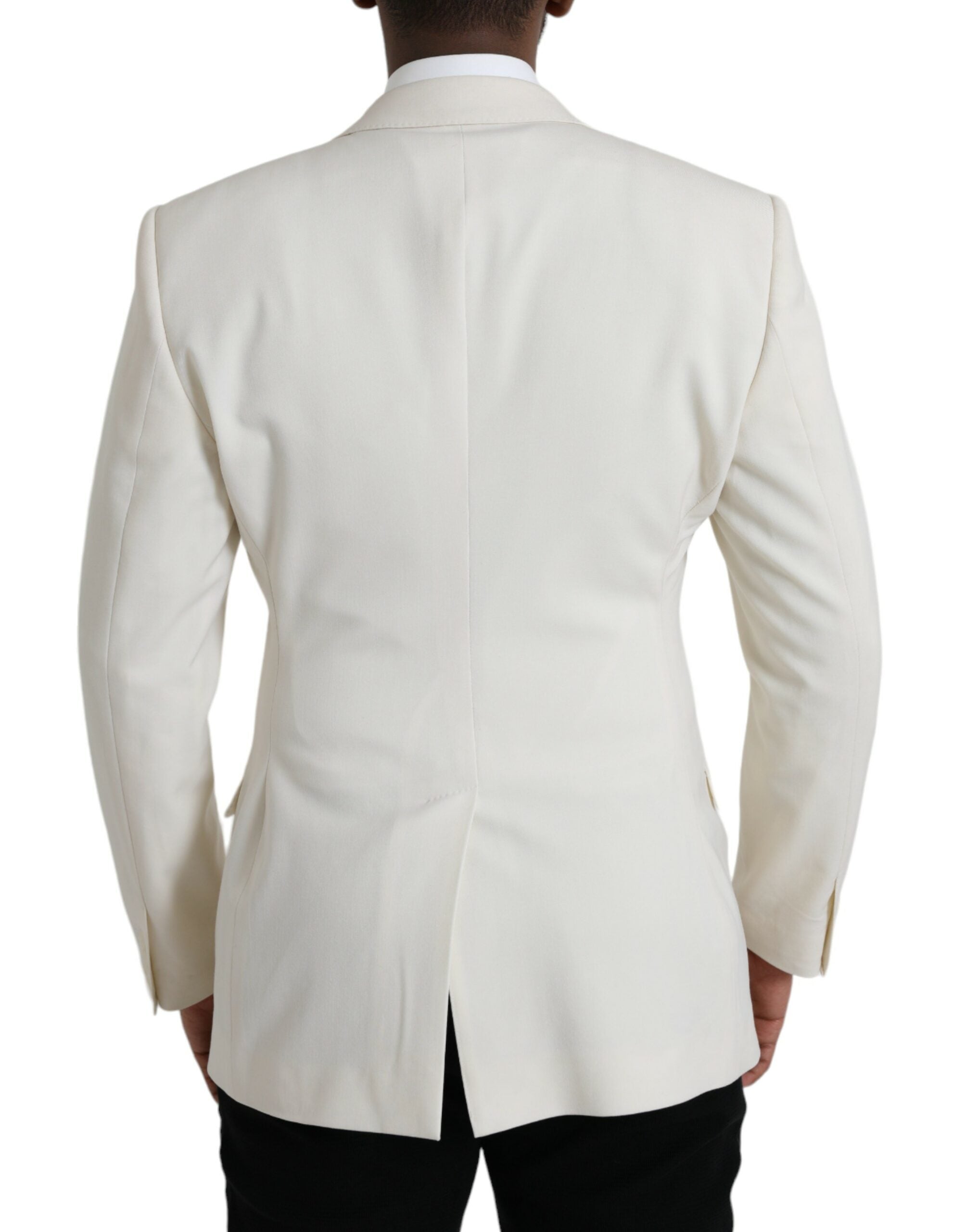 Witte wollen MARTINI dubbelrijs blazer
