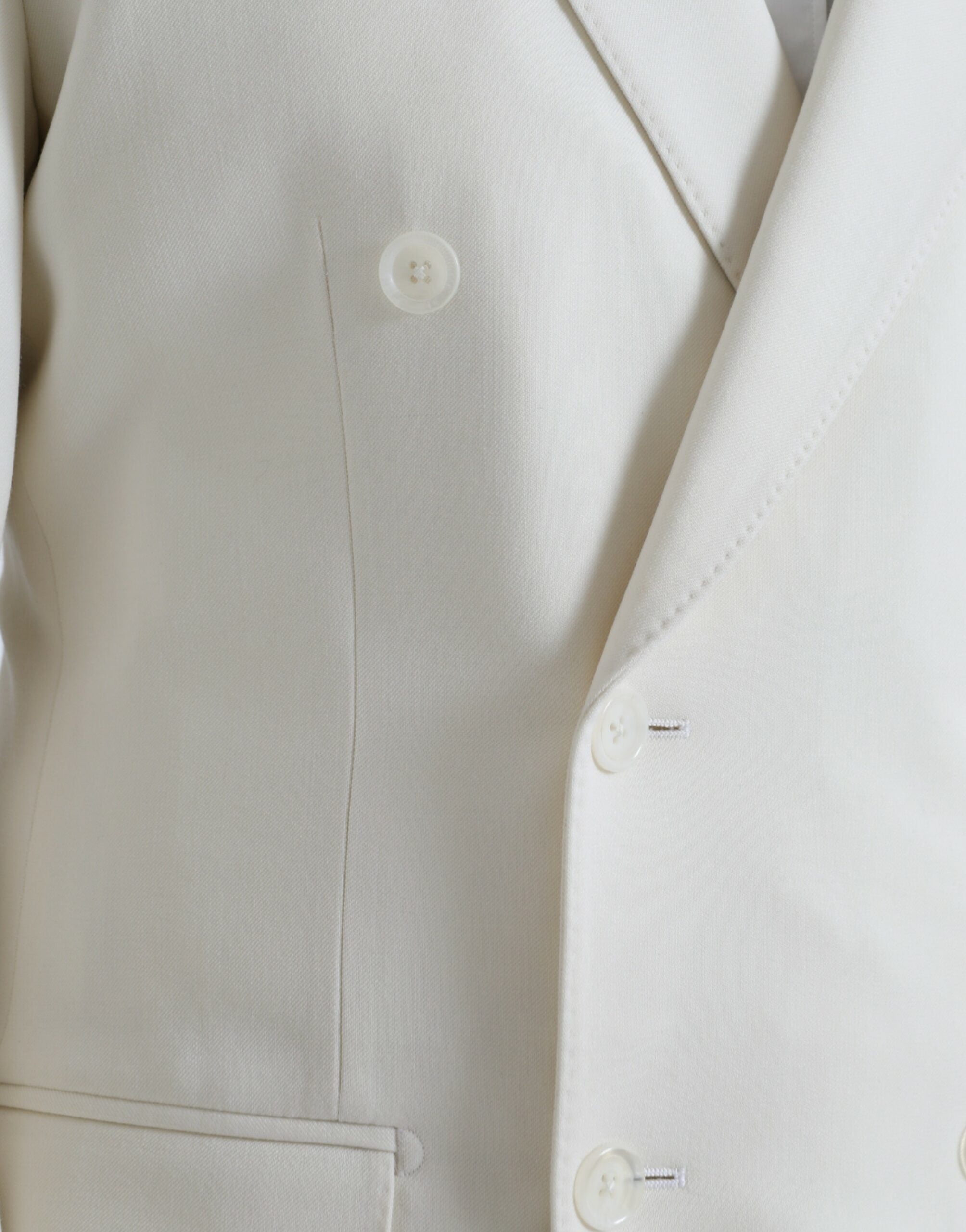 Witte wollen MARTINI dubbelrijs blazer