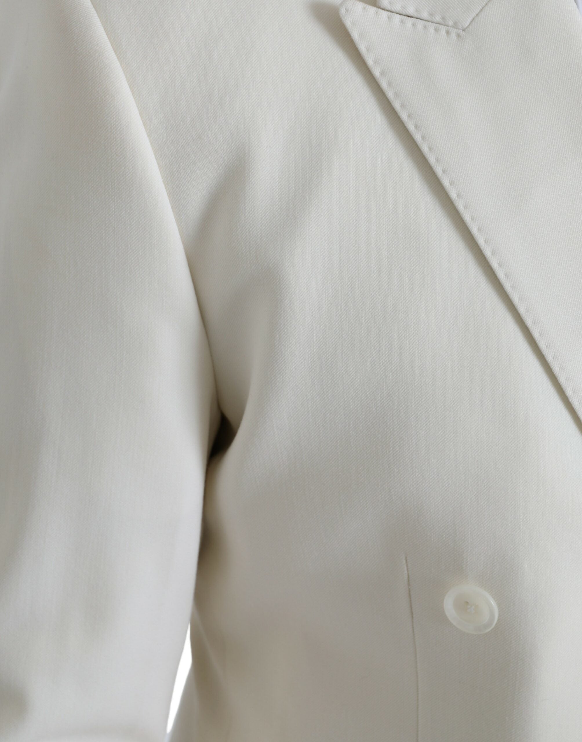 Witte wollen MARTINI dubbelrijs blazer