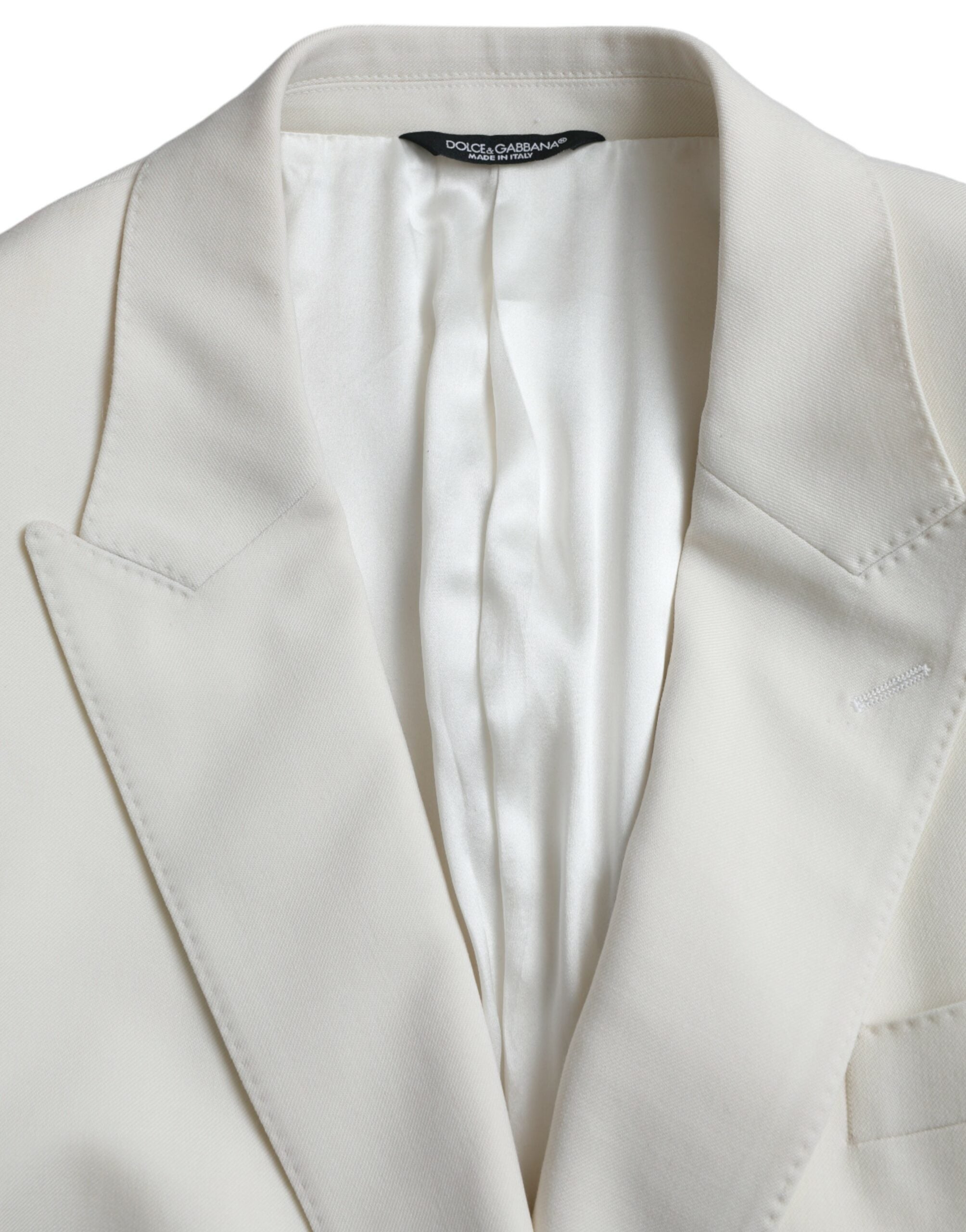 Witte wollen MARTINI dubbelrijs blazer