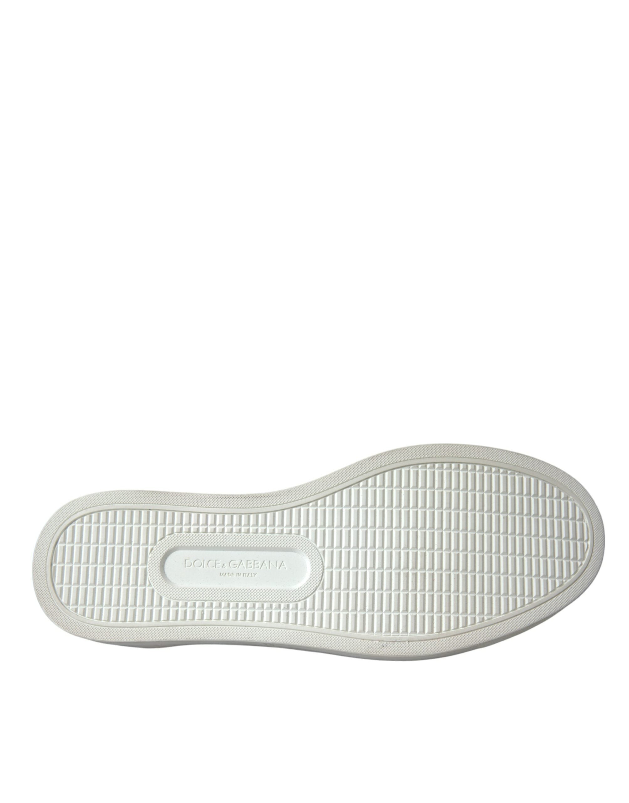 Blauwe kalfsleren luipaardprint sneakers