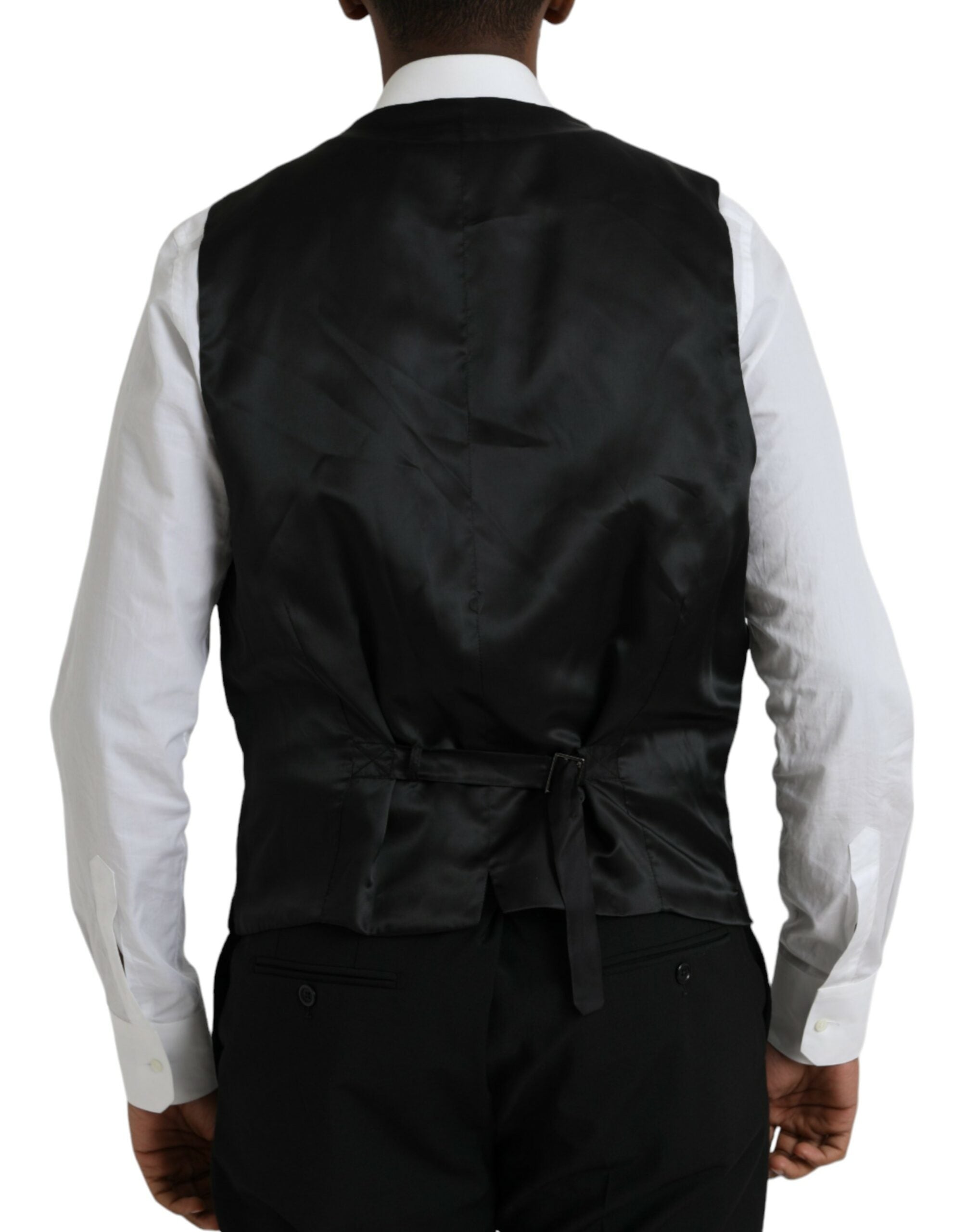 Zwart polyester STAFF formeel 3-delig pak