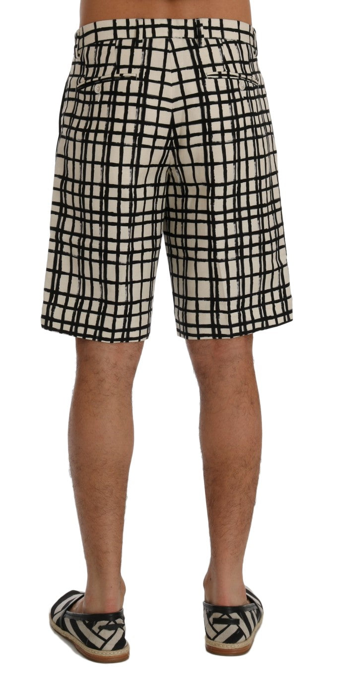 Wit-zwart gestreepte casual shorts