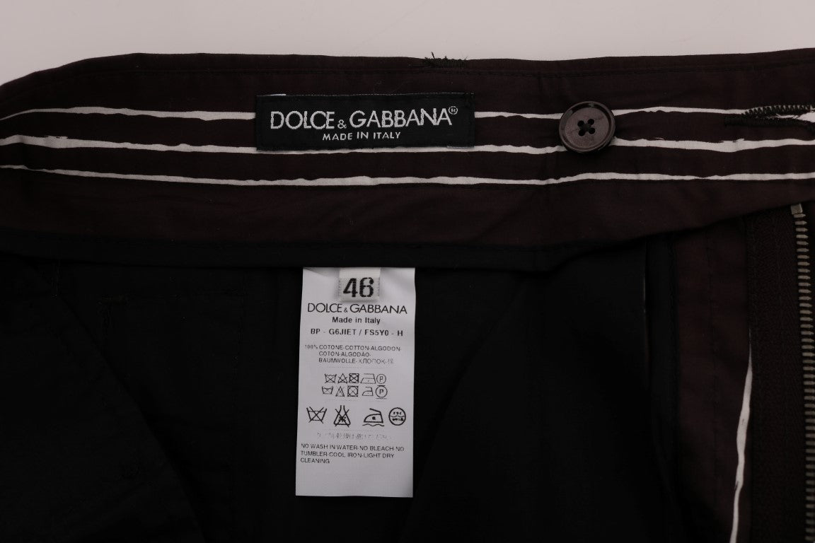 Bordeaux-witte gestreepte hennep casual shorts