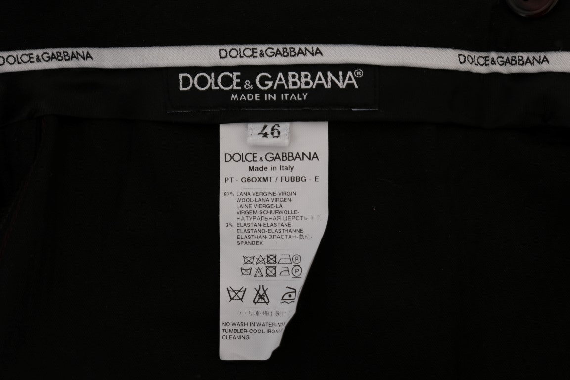 Paarse wollen stretch formele broek