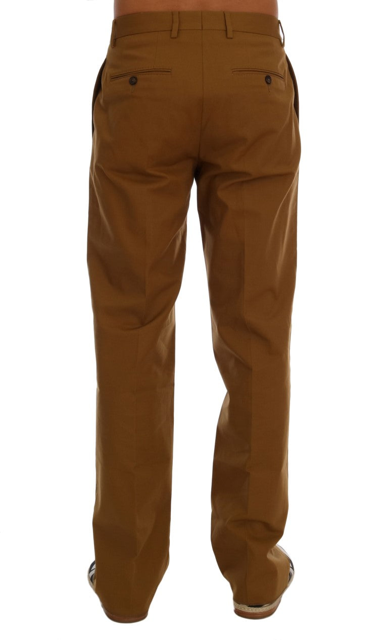 Bruine stretchkatoenen broek