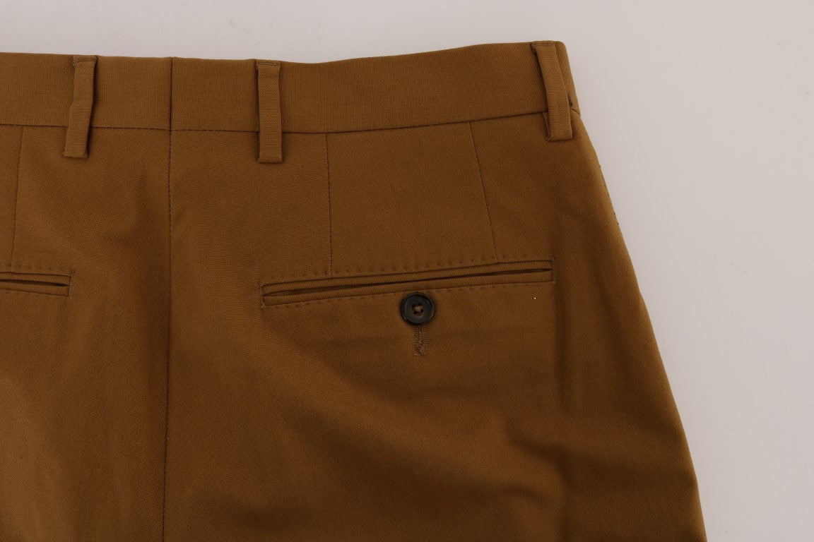 Bruine stretchkatoenen broek