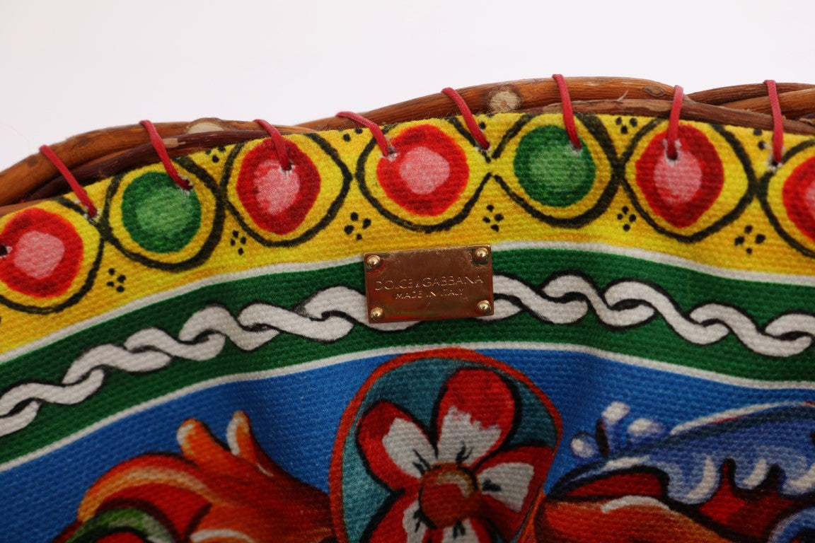 Multicolor AGNESE Stro Kristallen Pompon Tas