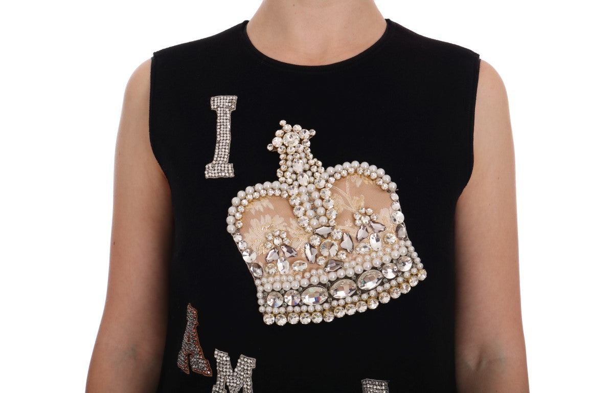 Zwarte I AM A PRINCESS Crystal Shift-jurk