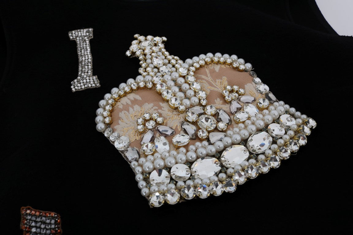 Zwarte I AM A PRINCESS Crystal Shift-jurk
