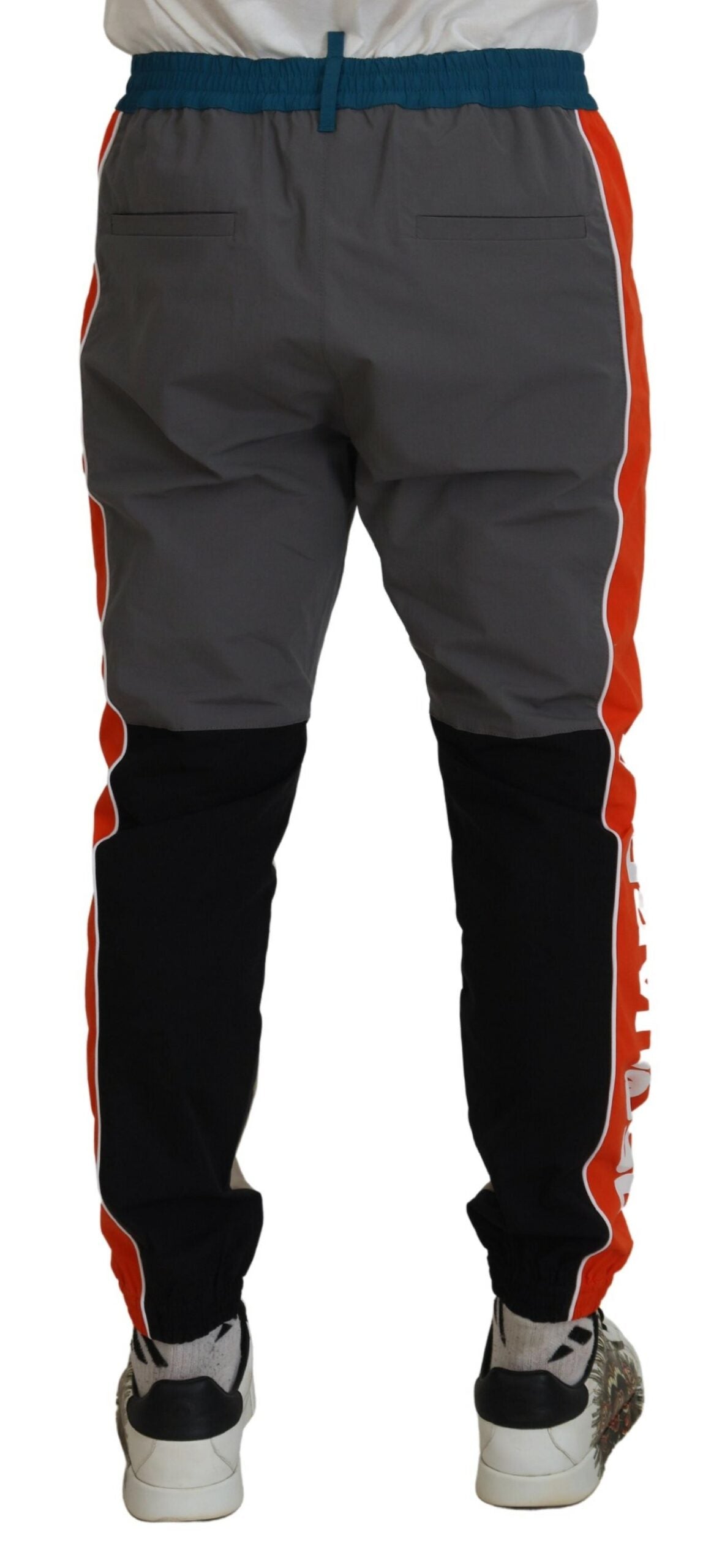 Multicolor Patchwork Katoenen Joggingbroek